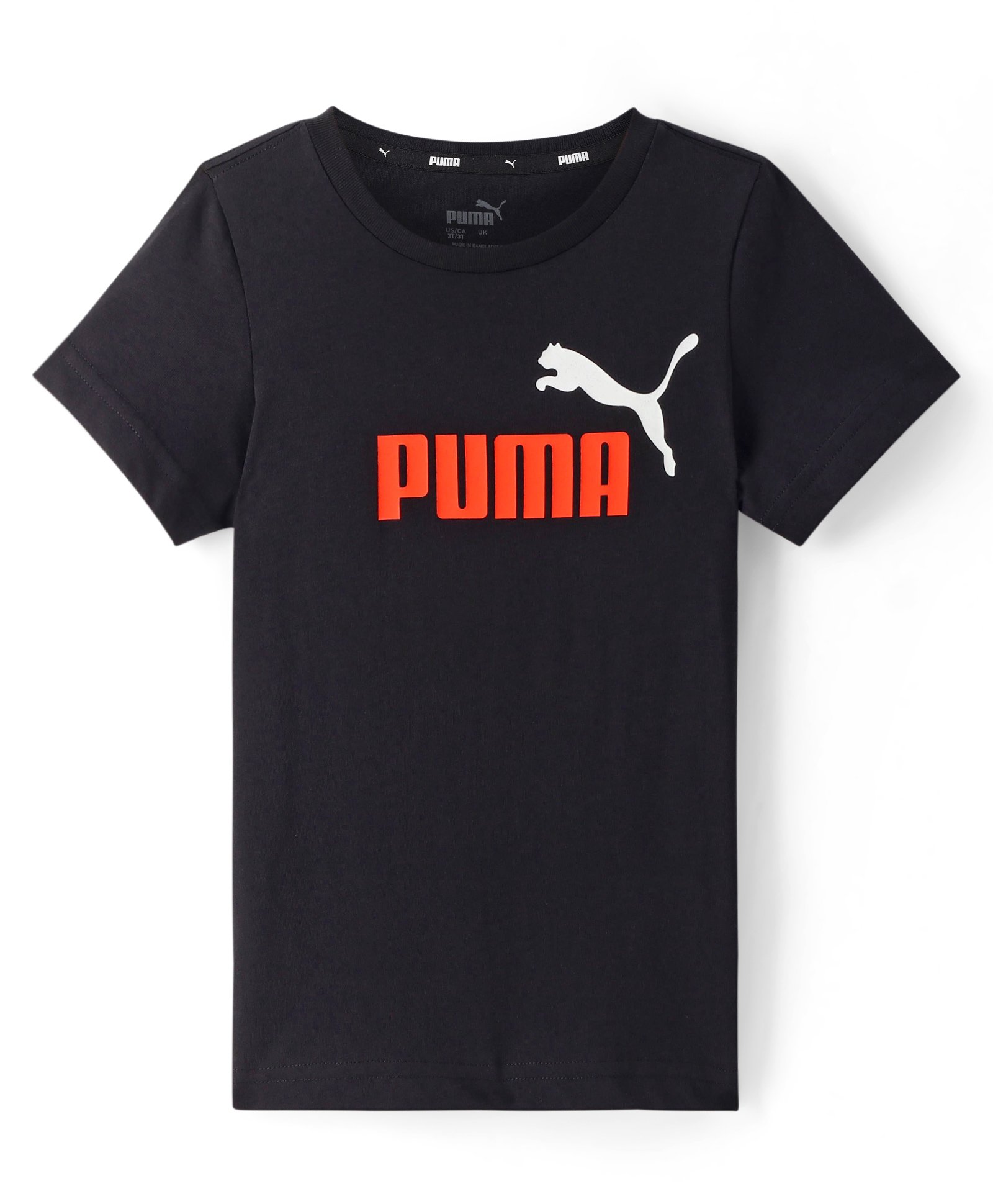 Puma Cotton Knit Half Sleeves T-Shirt With Logo Print - Black-picture-18