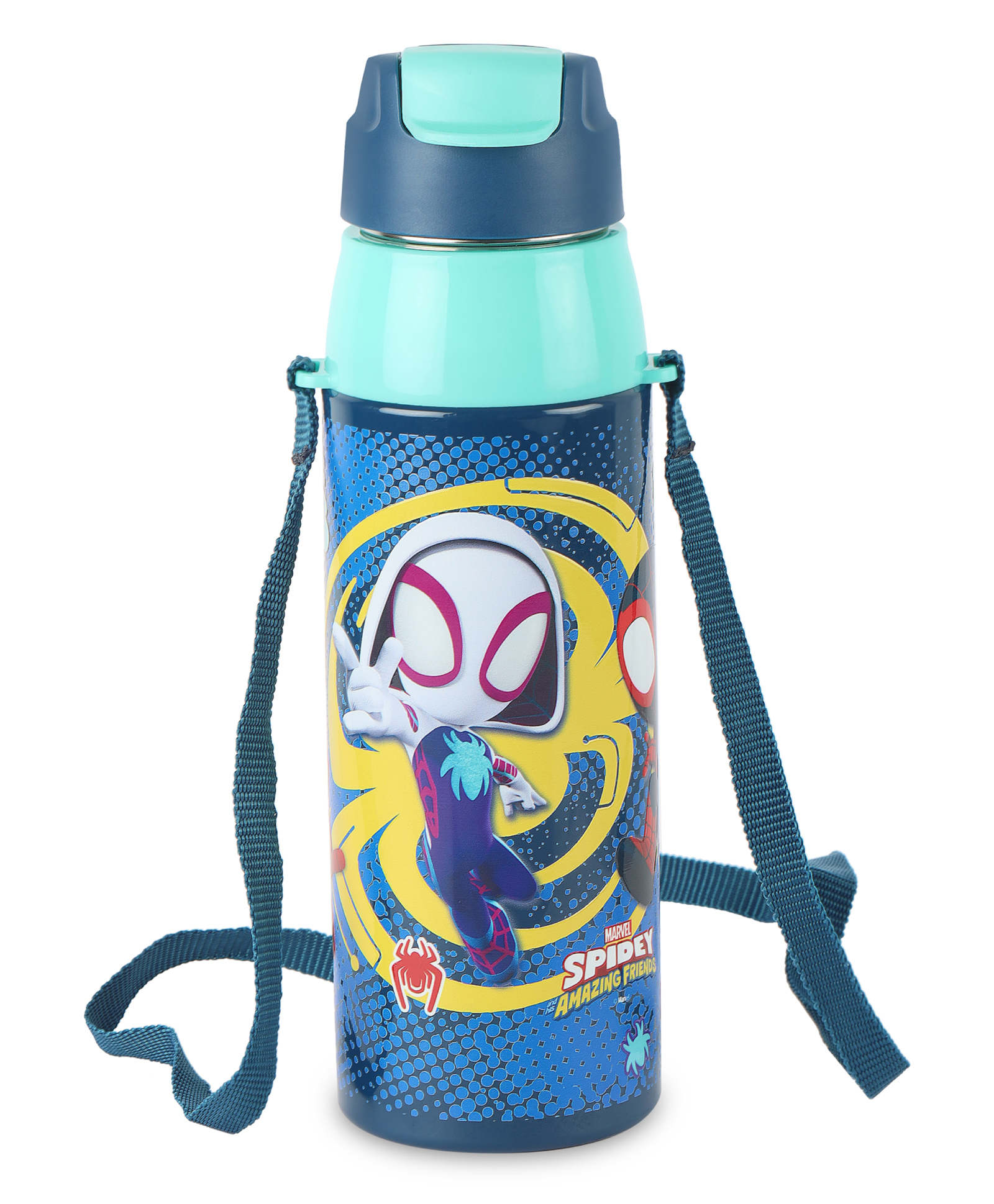 Cello Kidzbee Era 600 Stainless Steel Water Bottle with We Warriors 3D Printed Touch & Feel Sticker Blue - 520 ml-image-34