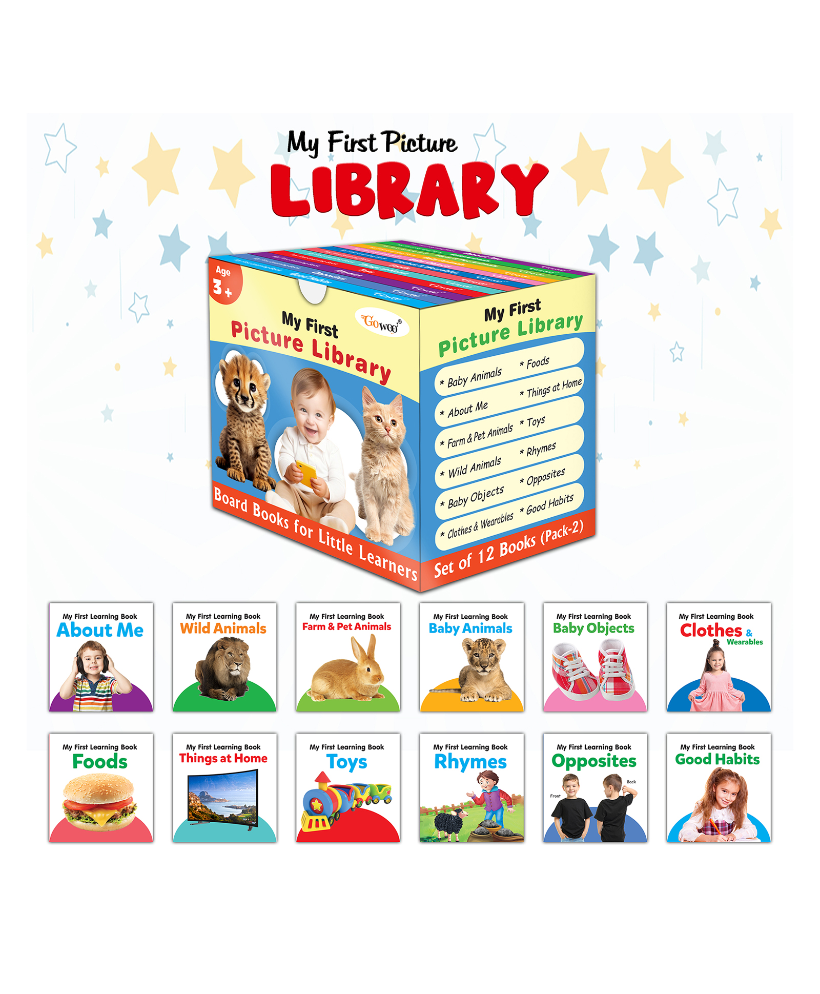 My First Picture Library Box Of 12 (Pre-School Books) | Gift Set For Kids in Blue : Educational board books for kids, Early Learning Library box set, Board Books for Preschoolers-image-39