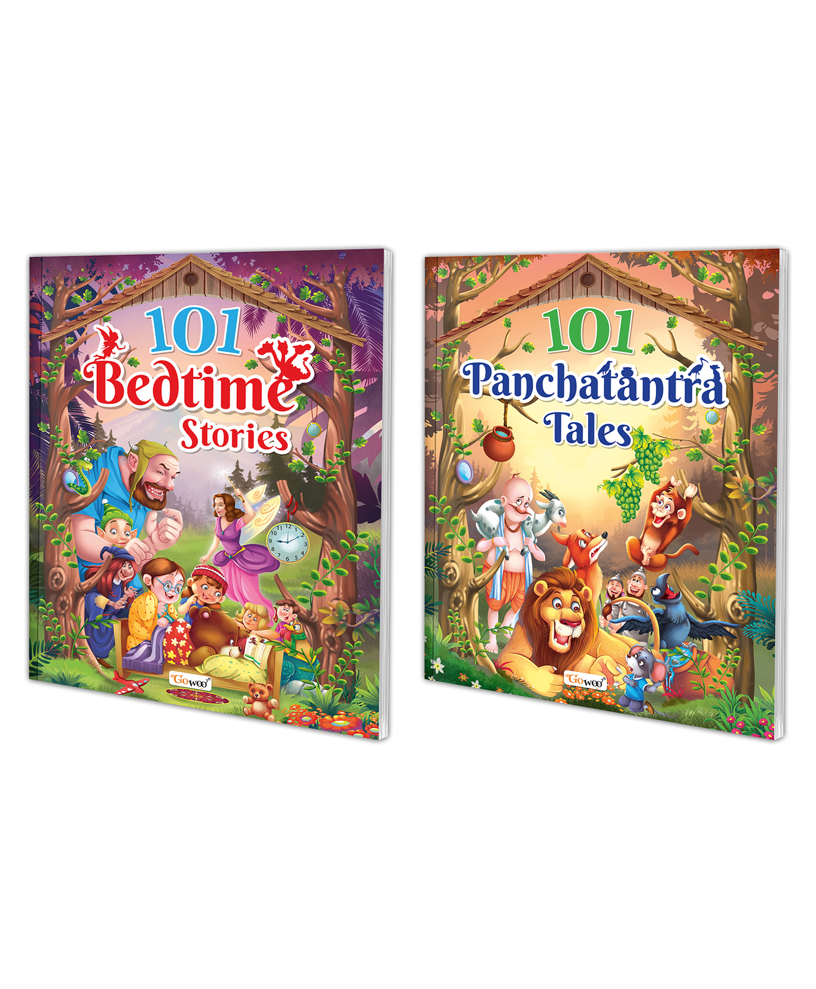 101 Bedtime Stories and 101 Panchatantra Tales (Ages 3-12) (Paperback) : Children learning story book, Nighttime tales, Story book for young readers, Bedtime story book | Pack of 2 Story Books-image-2