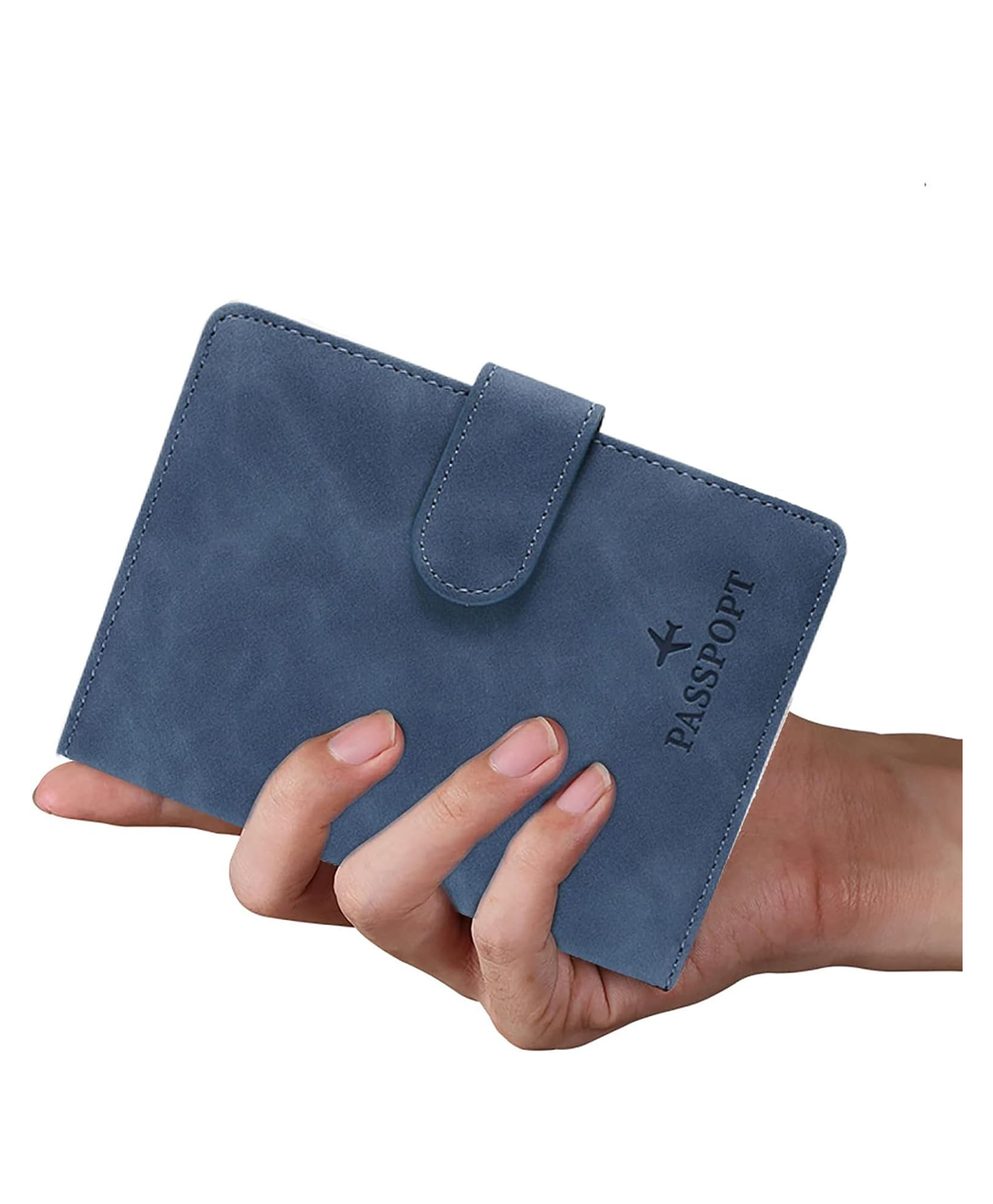 House of Quirk Passport Holder Cover Passport Cover Case Organiser with Wallet for Money Passport for Women Men-Blue-image-36