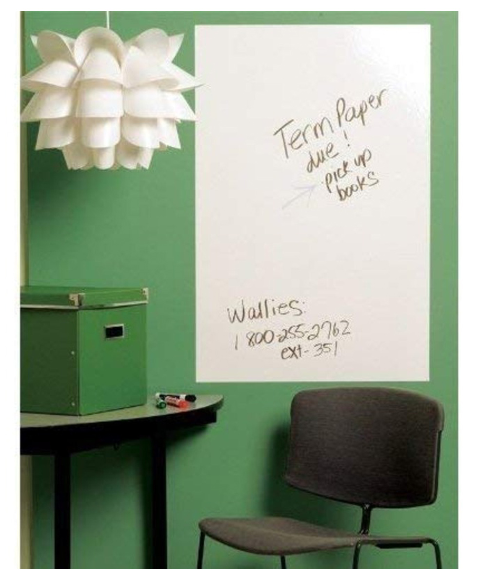 House of Quirk Self Adhesive Wall Whiteboard Sticker for Dry Erase Wall Paper Message Board for Kids Office School and Home 45X200cm Large-White-picture-23