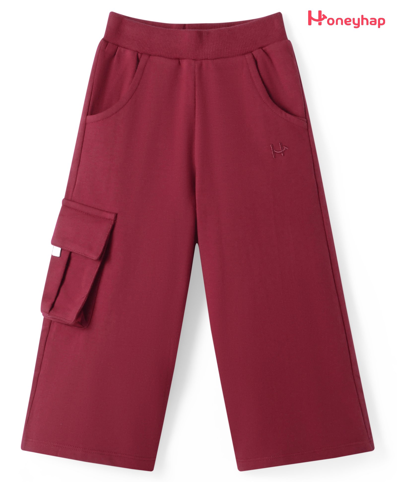 Honeyhap Premium 100% Cotton Knit Full Length Bio Finish Solid Color Trousers - Rhumba Red-picture-24