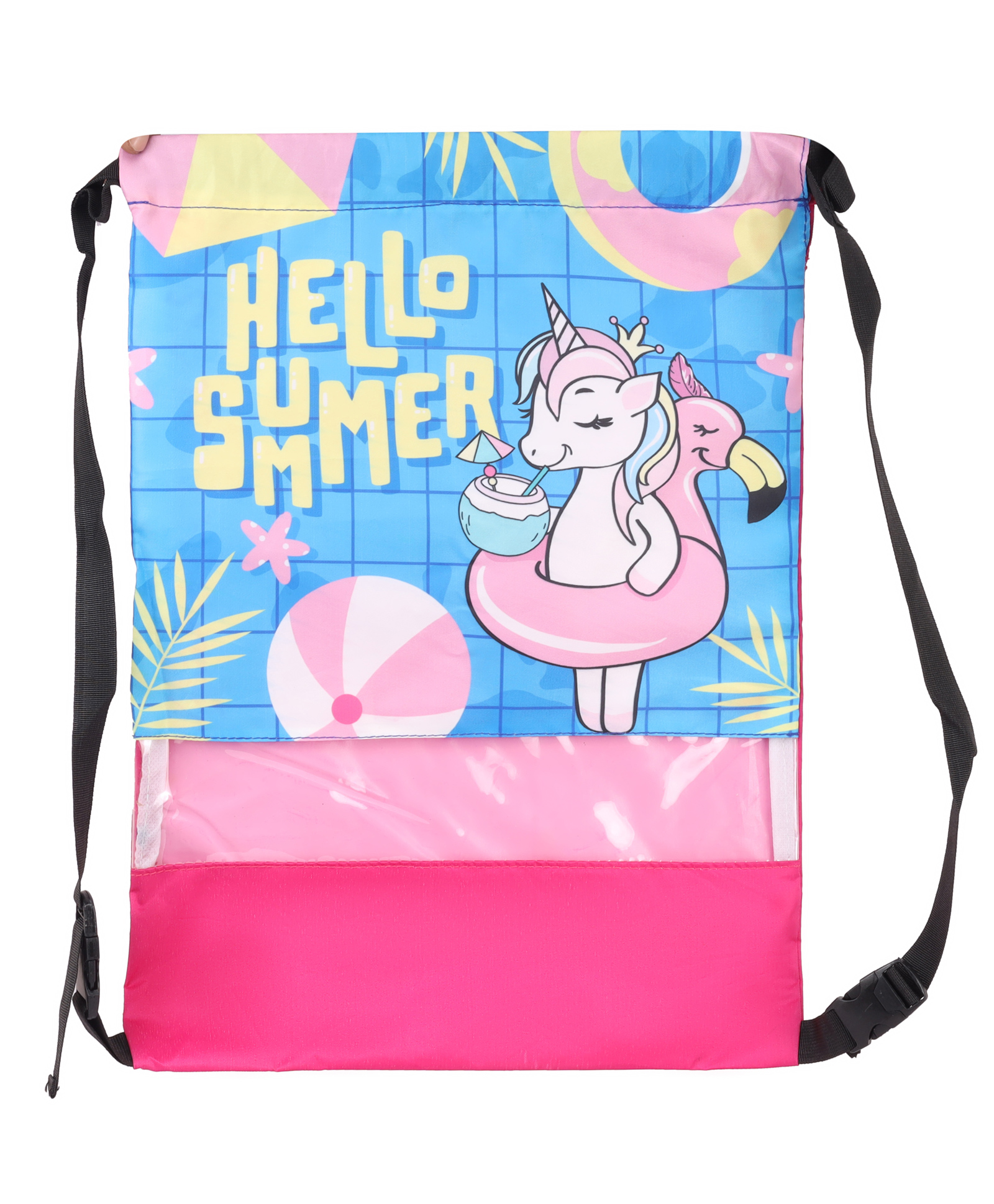 Echo Boomers HelloSummer Print Drawstring Bag  Water-Resistant, Adjustable Straps, Spacious Main Compartment-picture-27