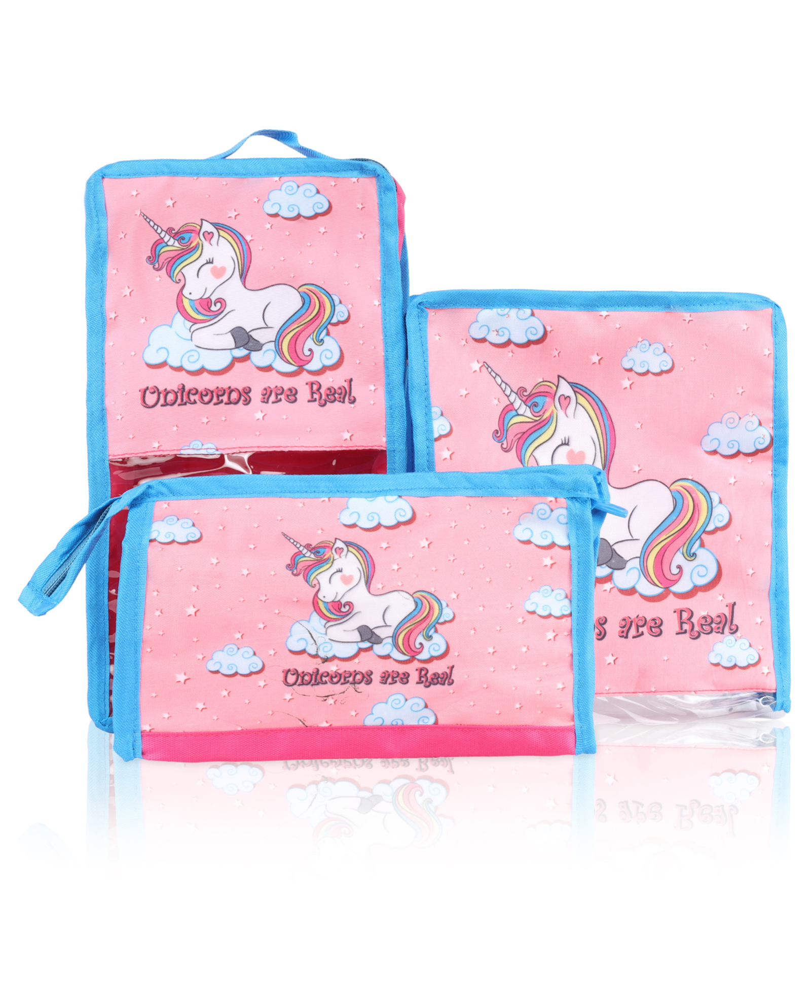 Echo Boomers Pink Unicorn  4-Piece Travel Organizer Set - Pink, Packing Cubes with Unique Print.-image-49