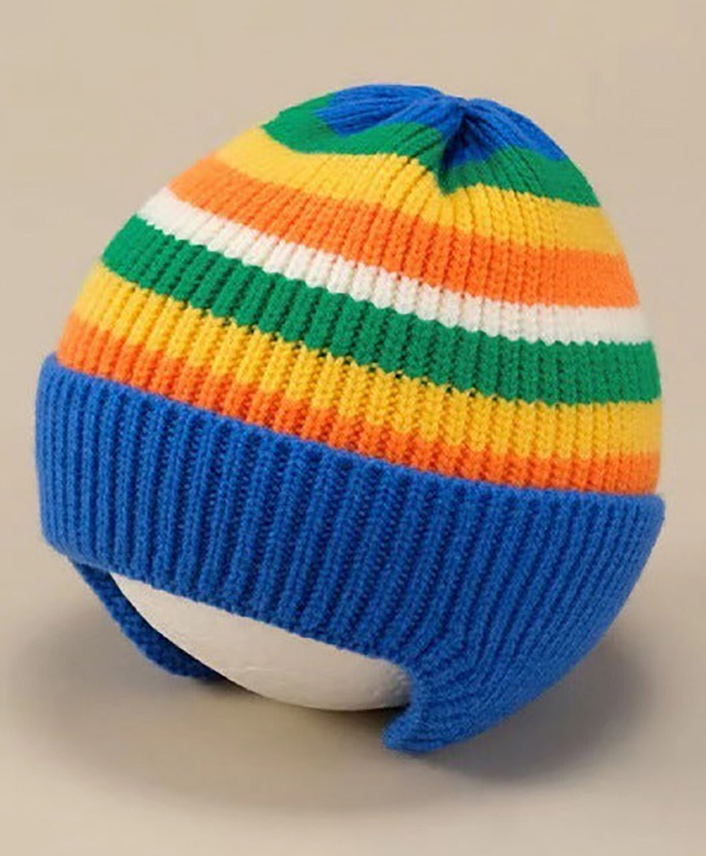 SYGA Striped Design Warm Knitted Winter Cap - Khaki-image-3