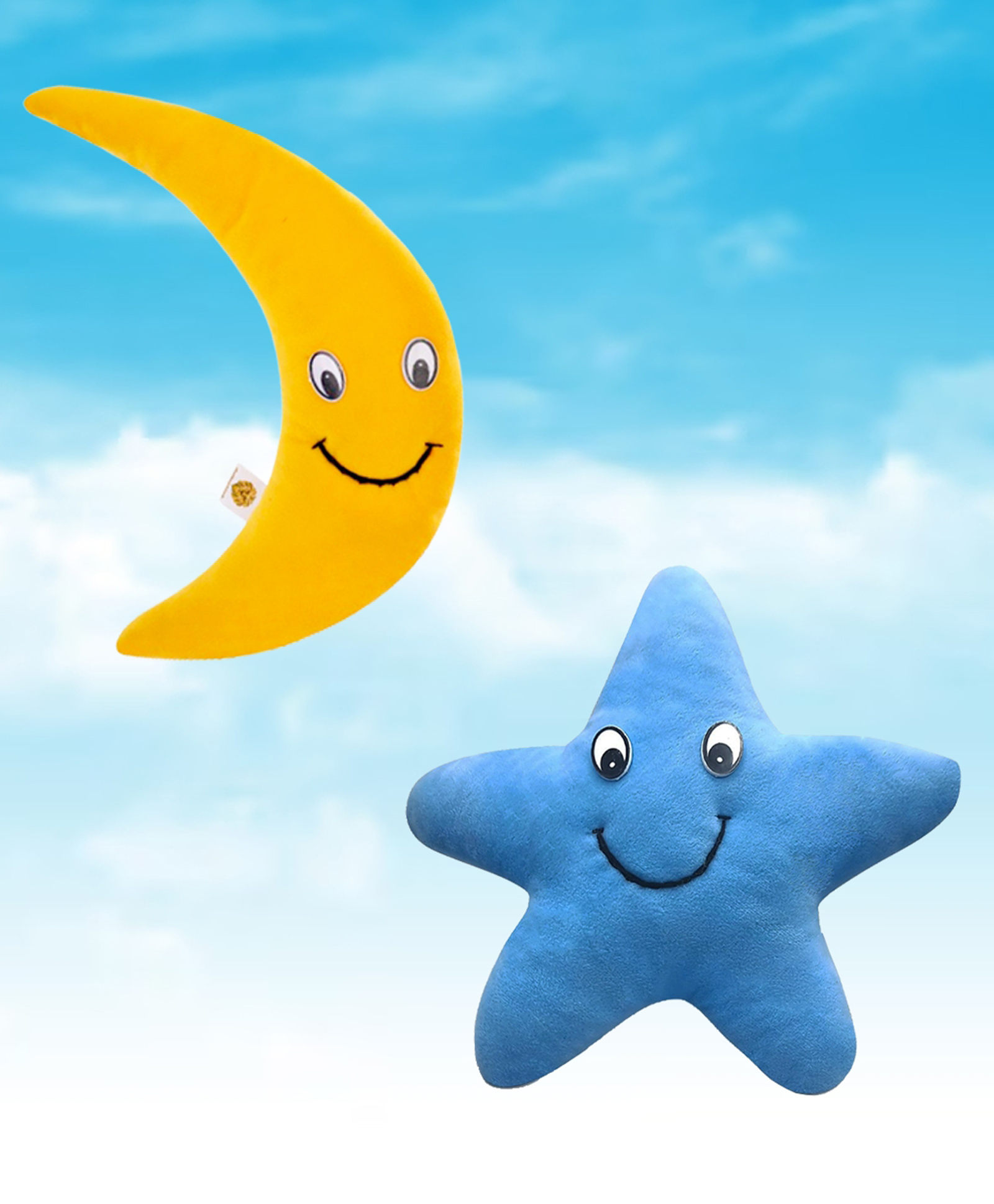 Goldenhub Toys Blue Star & Moon Combo Soft Toys Height 20 cm-image-36
