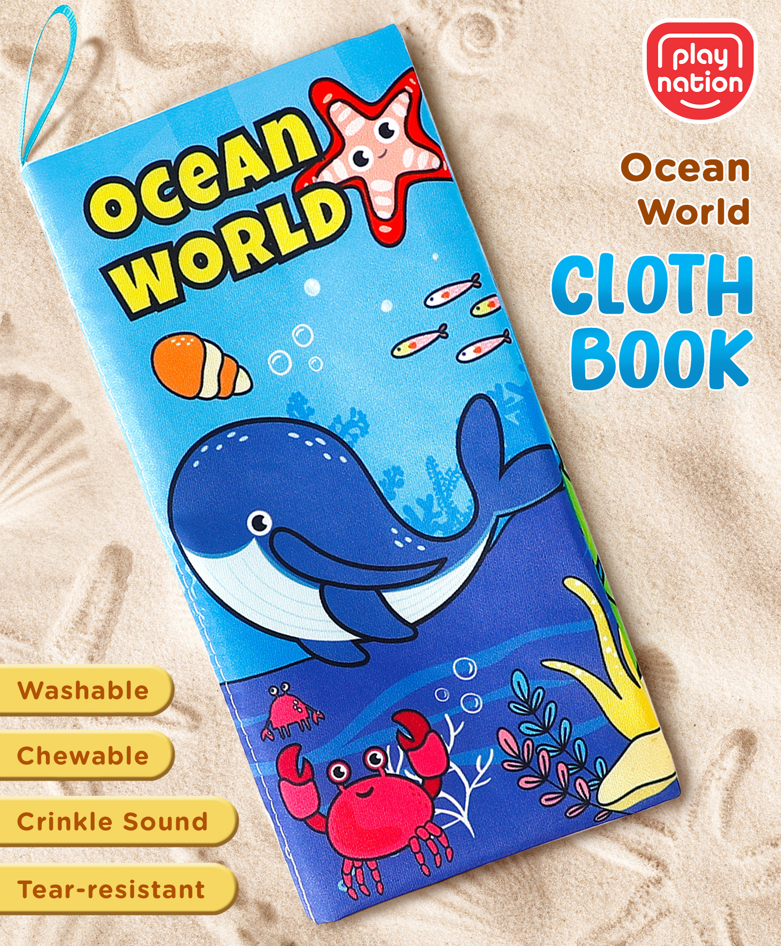 play nation Playnation Ocean World Cloth Book - English-picture-34