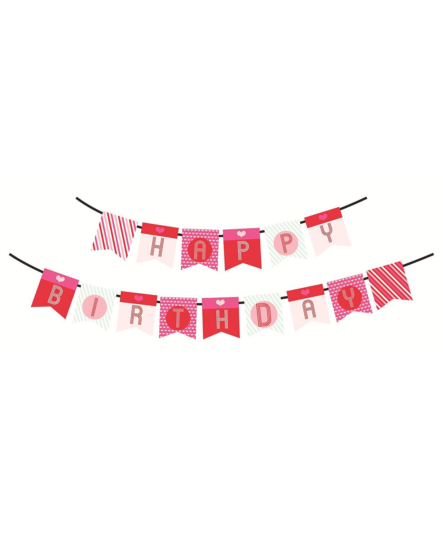 Syga Printed Happy Birthday Banner - Pink-image-14