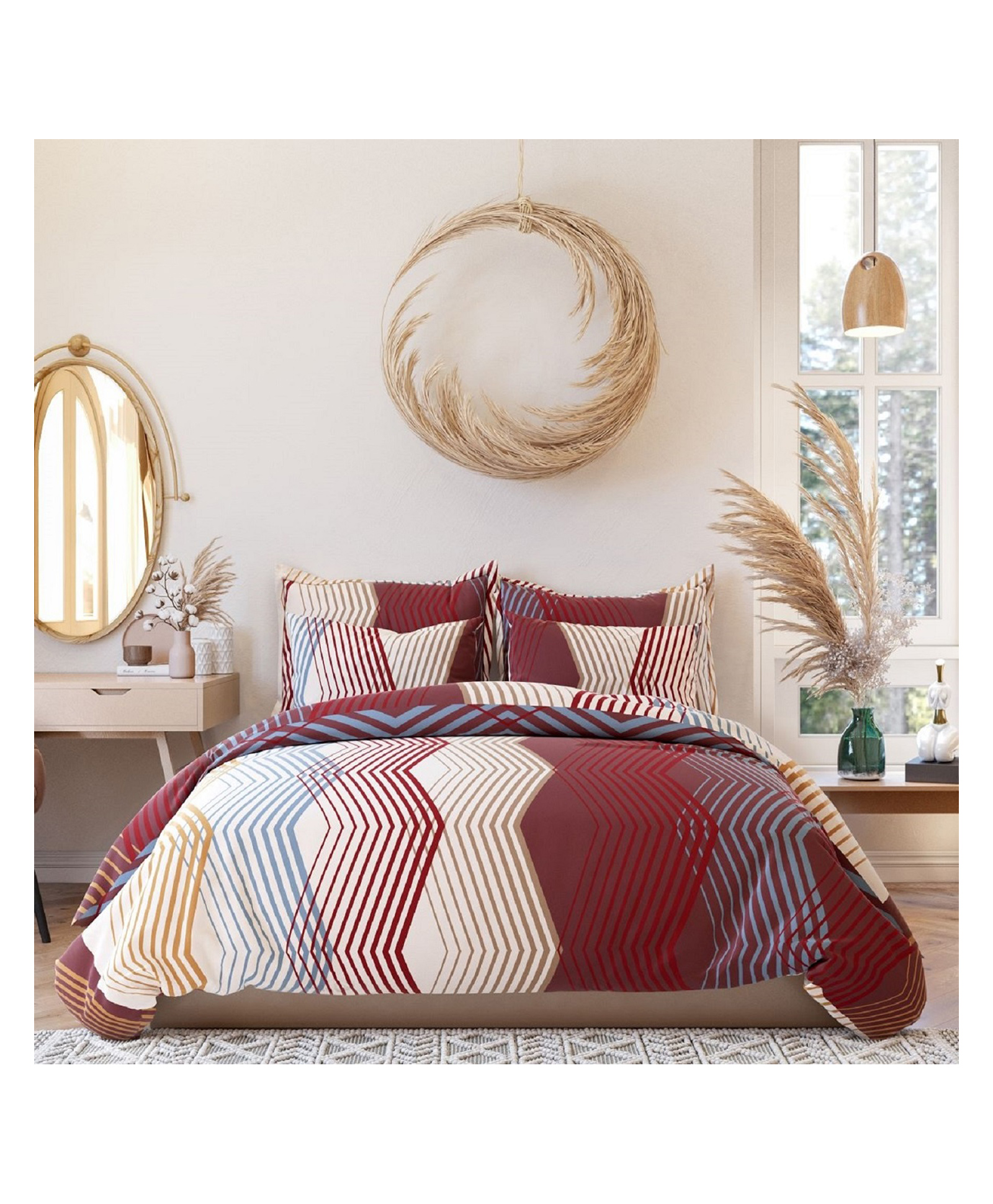 RRC Super Soft Brushed Microfiber Cotton 1 Single Bed sheet With 1 Pillow Cover Maroon-image-23