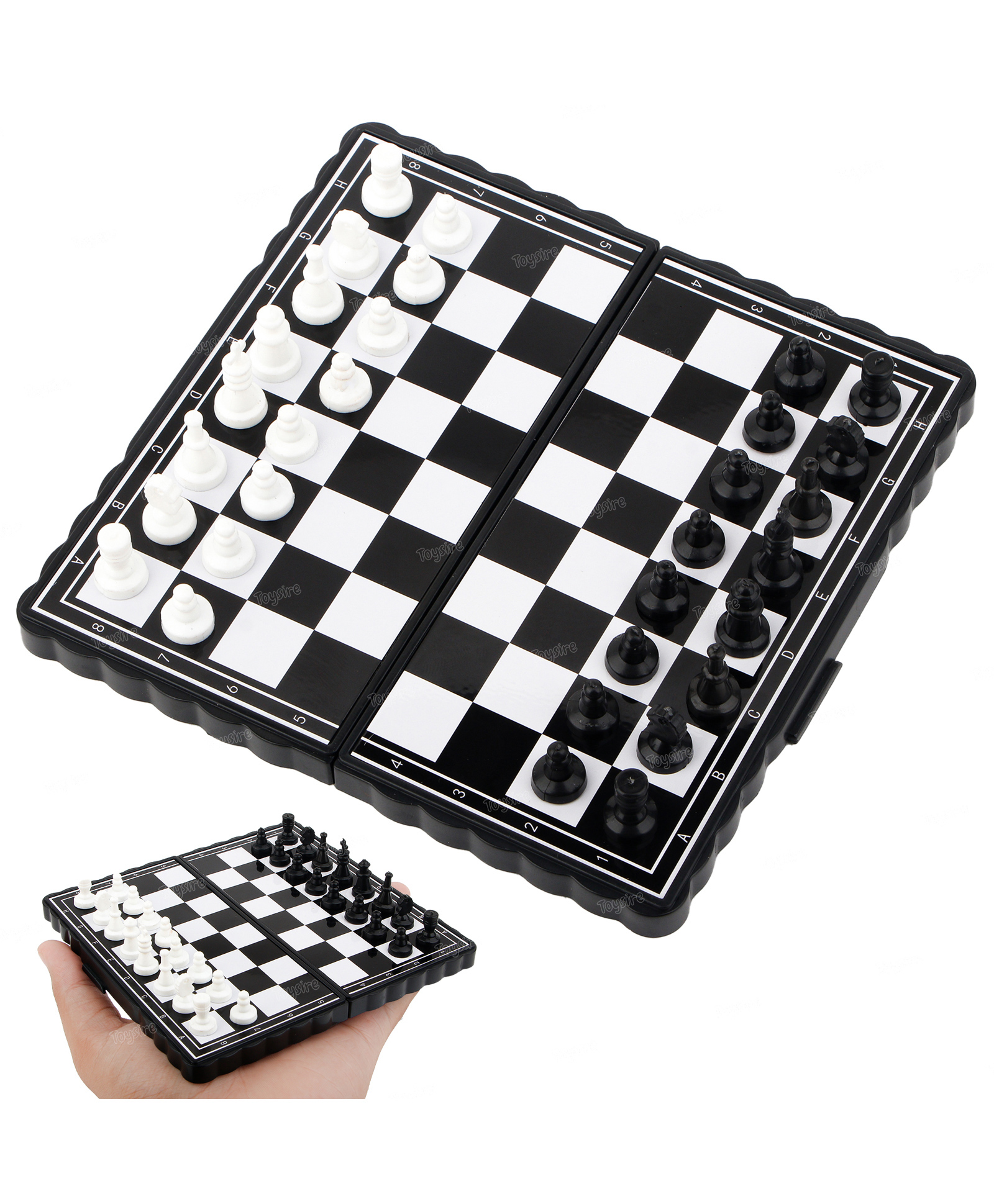 Toysire Games Black And White Chess Board Set Strategy Game Adults and Family-image-4