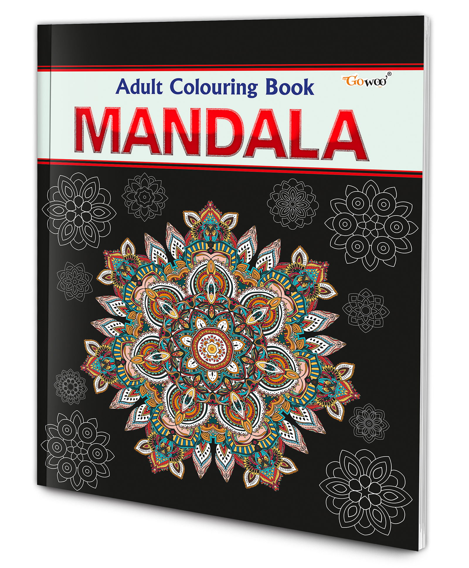 gowoo Mandala - Adult Colouring Book : Coloring Book for Adults, Art Therapy Coloring Book, Relaxing Art Coloring, Mandala Art Colouring book for Adults & Kids-picture-12