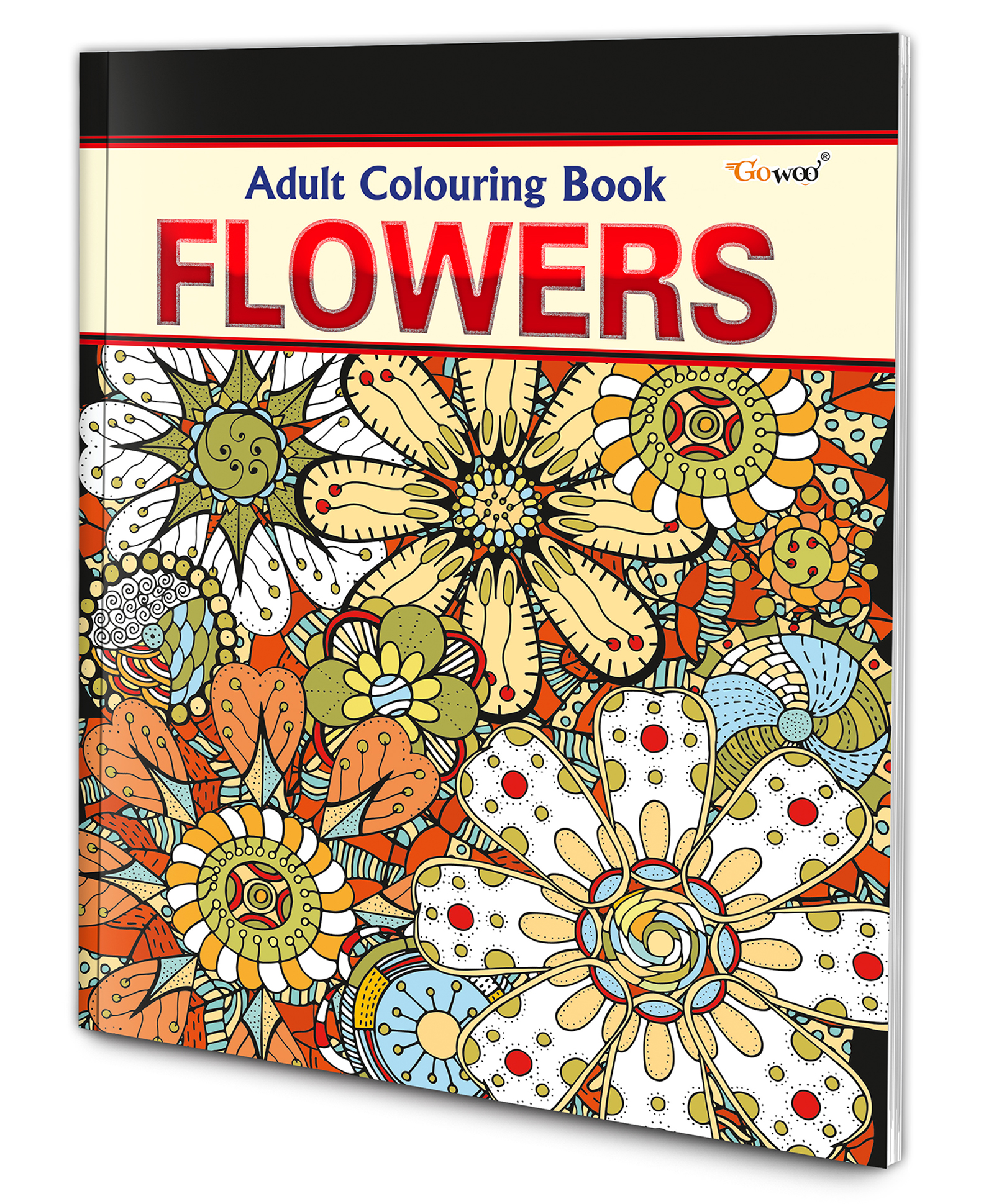 Flowers - Adult Colouring Book : Relaxing Art Coloring Book, Creative Coloring Fun, Mindful Art Coloring, Colouring book for adults-image-46