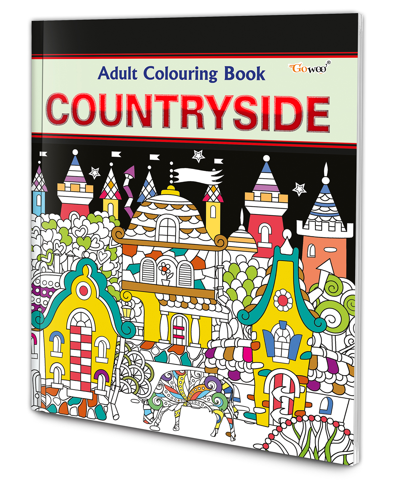 Countryside - Adult Colouring Book : Mindful Coloring Book, Creative Coloring Fun, Coloring Book for Adults, Relaxing Art Coloring Book-image-34