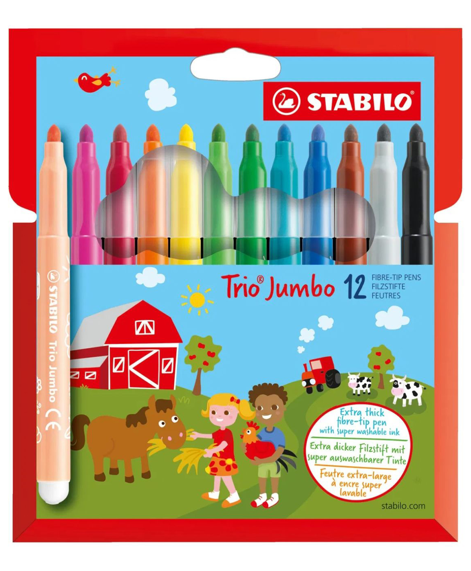 STABILO Extra-Thick Trio Jumbo - Pack of 12 - Assorted Colors-image-44