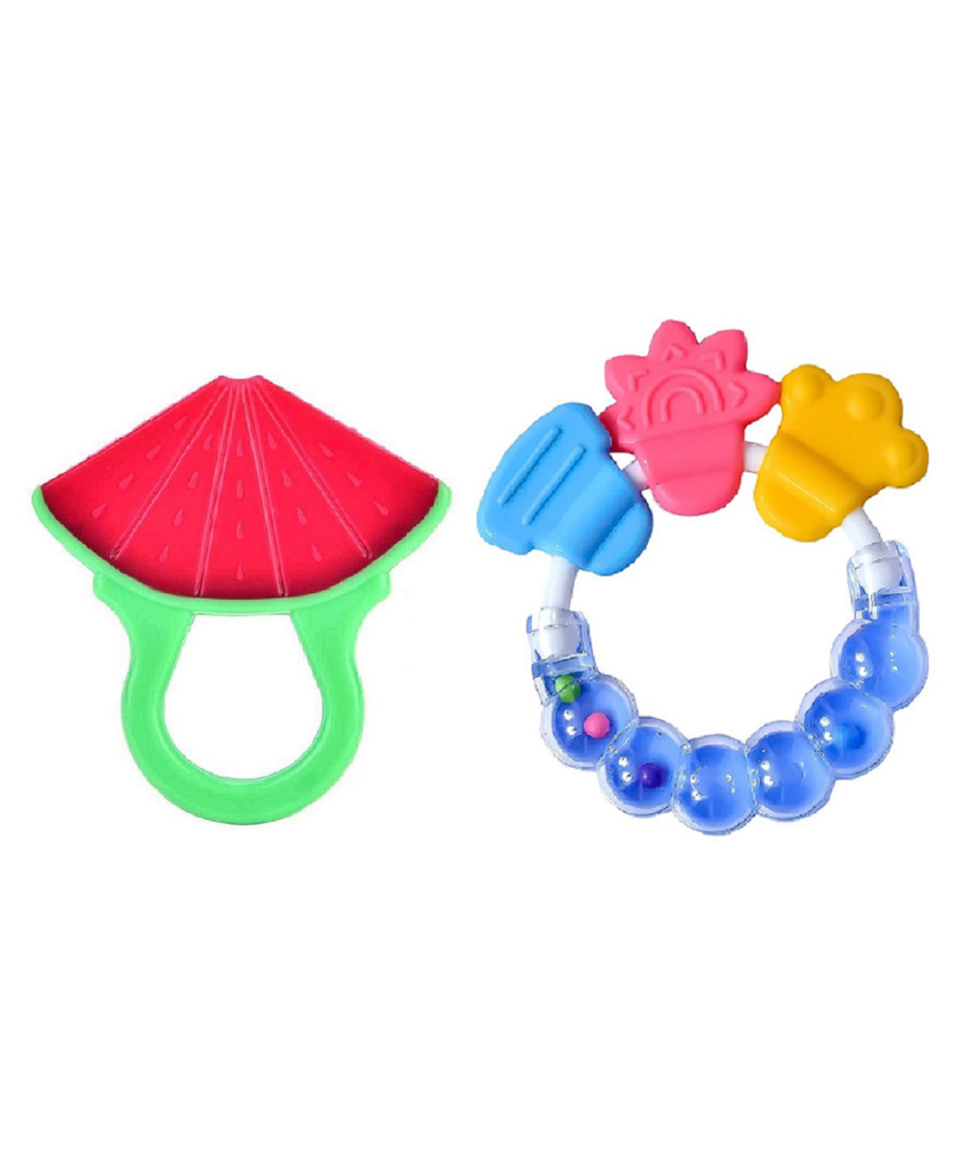 Enorme Silicone Watermelon Shape Red Teething Soft Teether and and Round Shape BPA Free Silicone Bell Teether Ring for Babies-picture-37