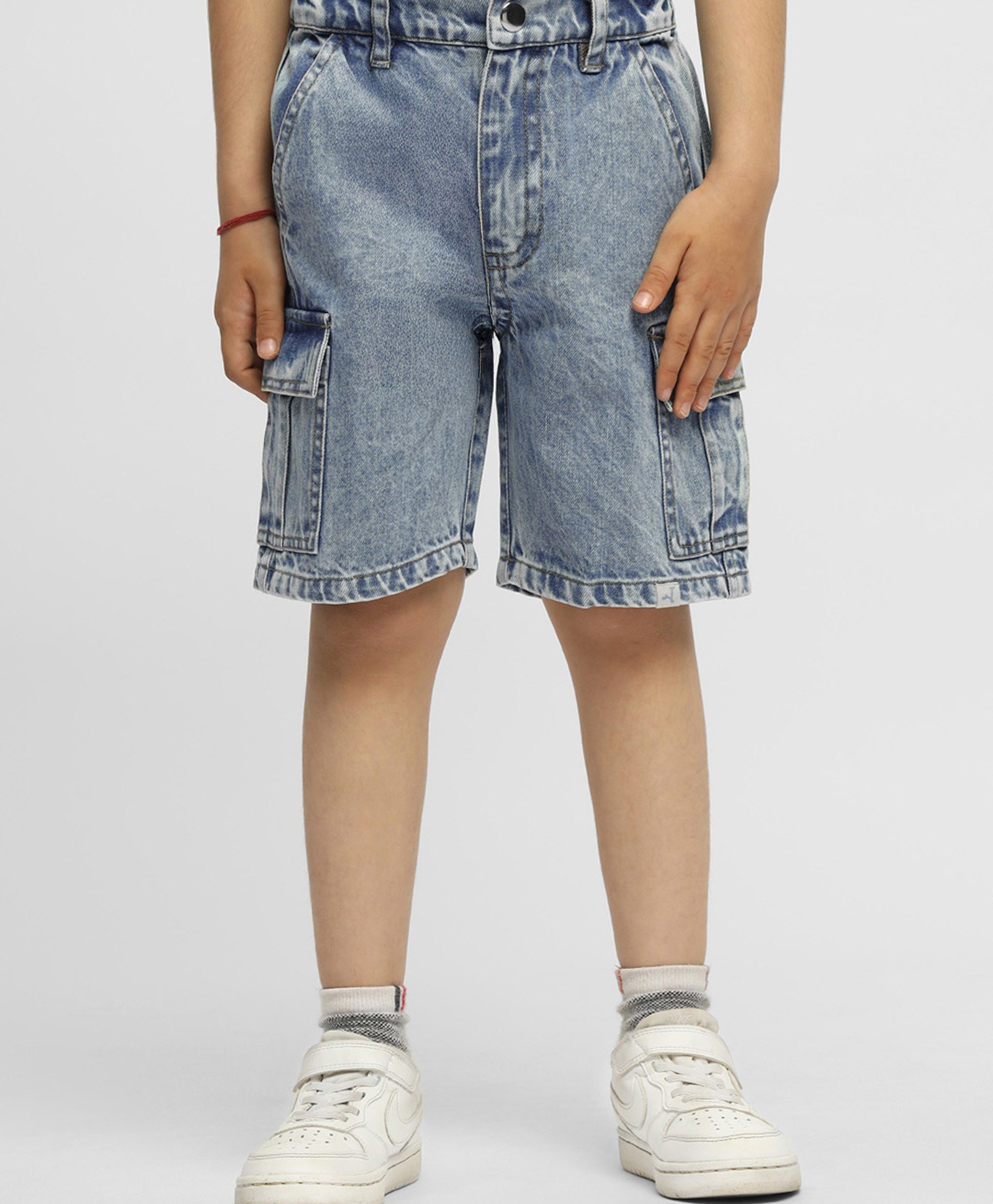 Somersault Washed Denim Shorts - Blue-image-30