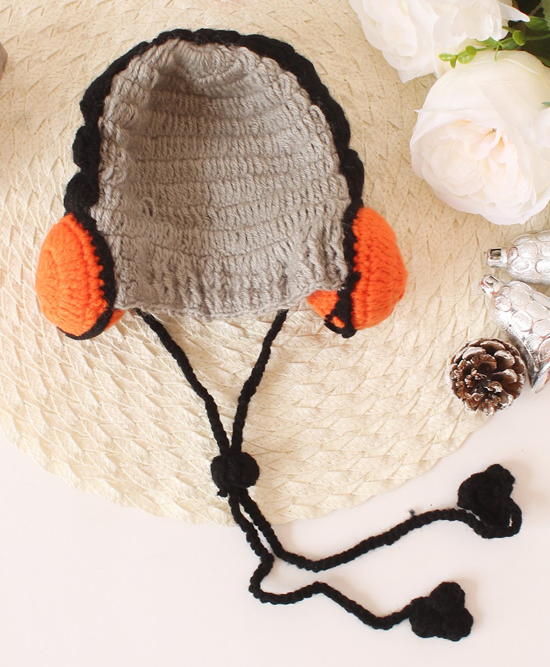 Woonie Crochet Handmade Headphone Cap - Grey-picture-21