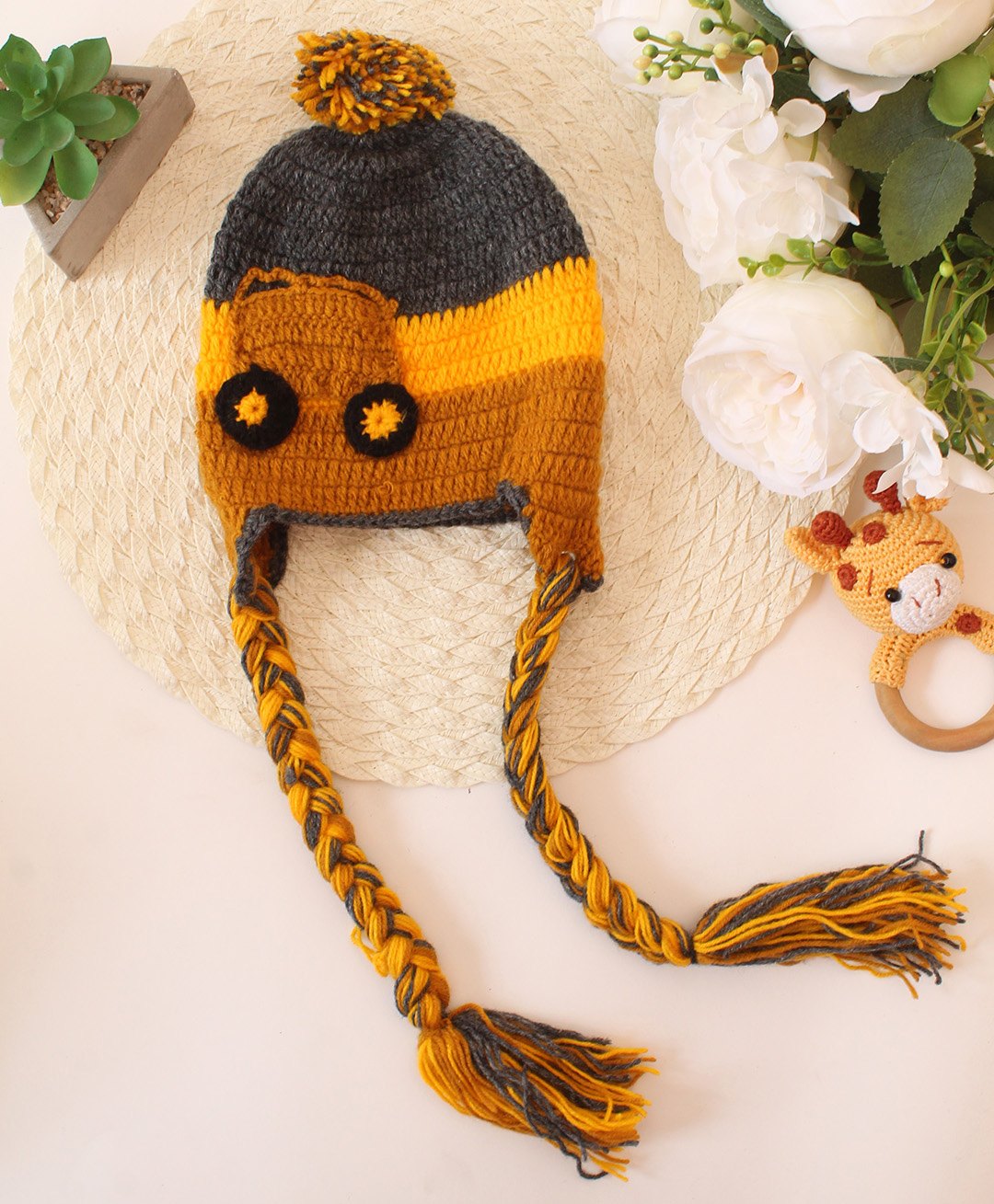 Woonie Handmade Car Cap - Mustard-image-6