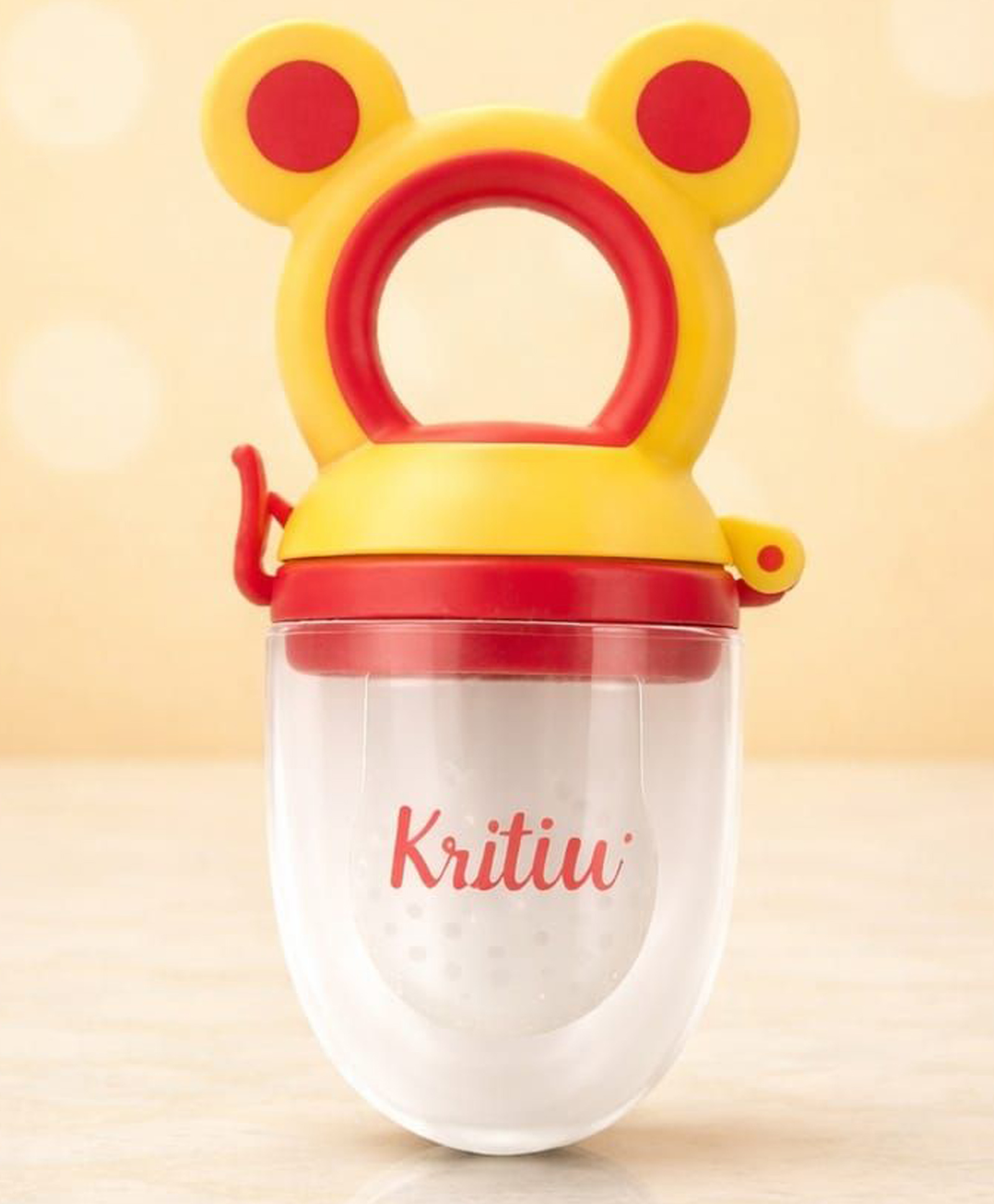 Kritiu Fruit & Food Nibbler Easy Grip - Yellow & Red-picture-27