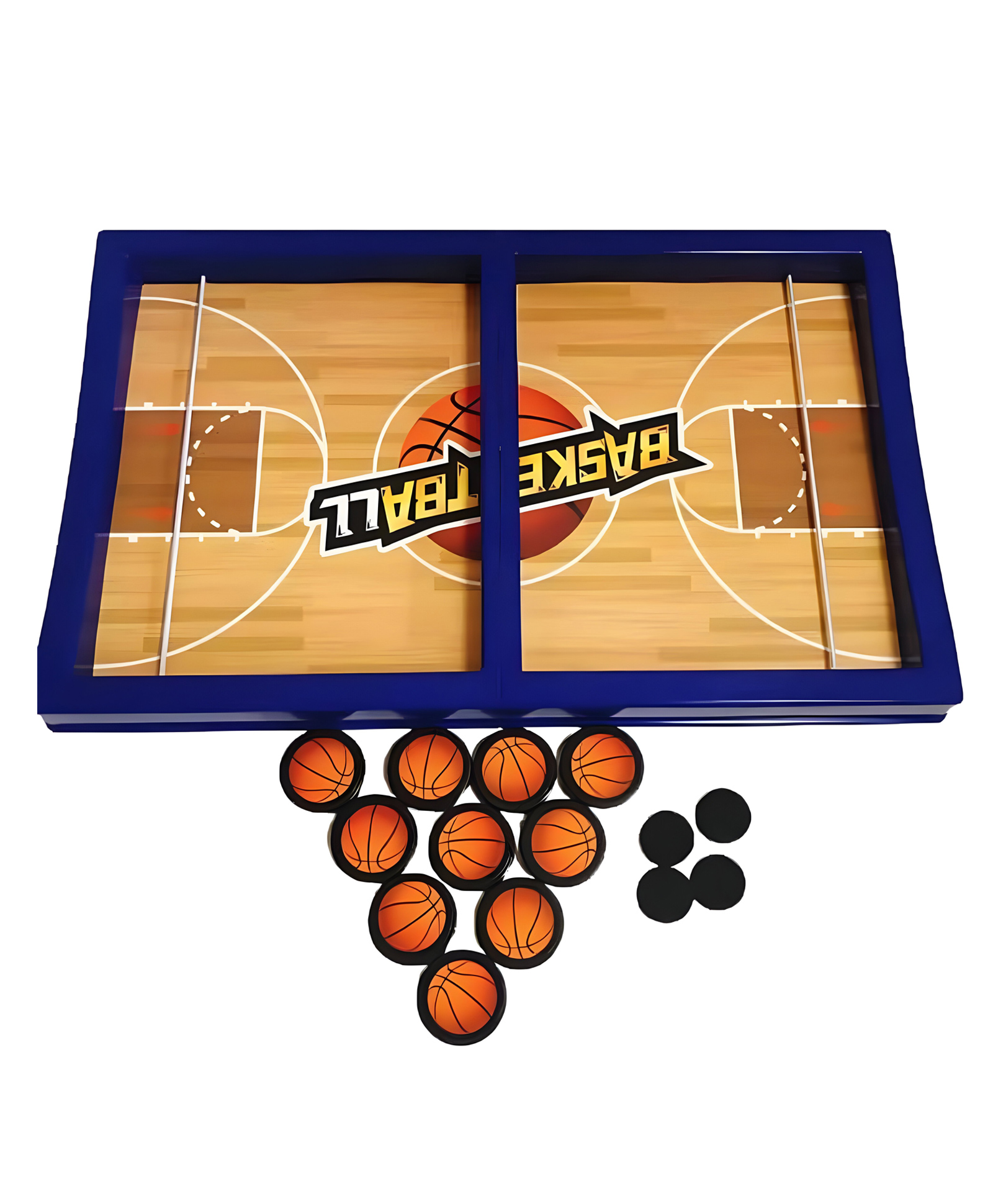 NEGOCIO Basketball Board Game Viewide Fast Sling Puck Game Paced Table Desktop Battle Basketball Game for Kids Winner Board Games Interactive Toy - Pack of 1  Color May Vary 10 Pieces-image-5