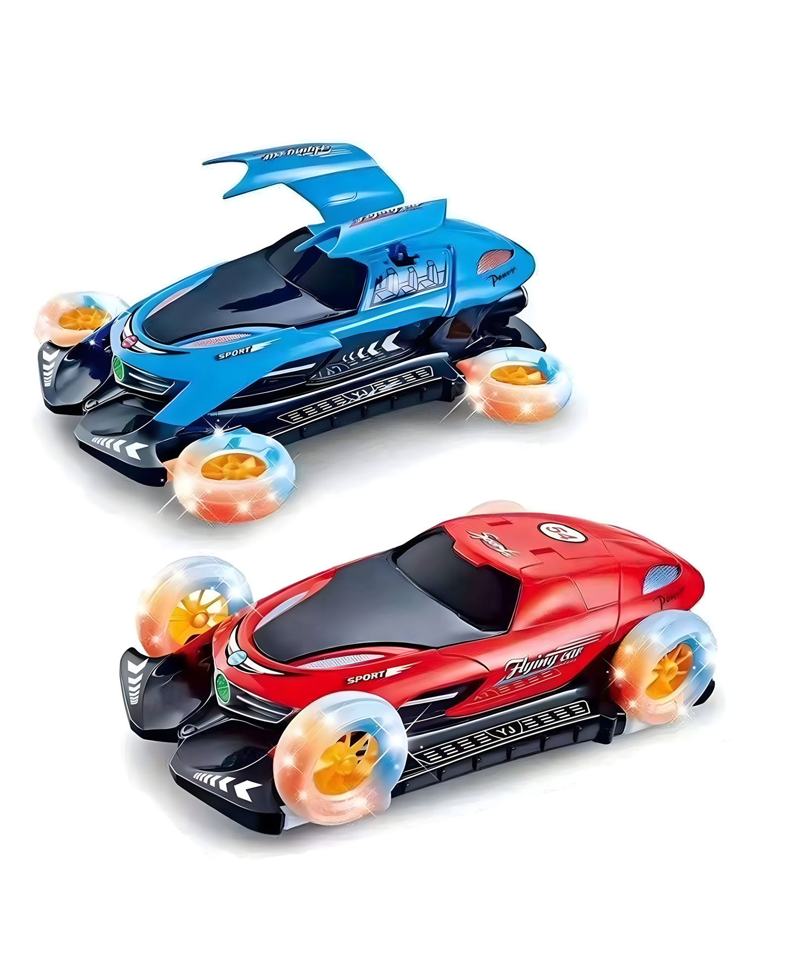 NEGOCIO Auto Shape Change 360 Degree Rotating Flying CarToy with Sound and Lights/Deformation Toys Car Gift for Kids - PACK OF 1  COLOR MAY VARY-image-12