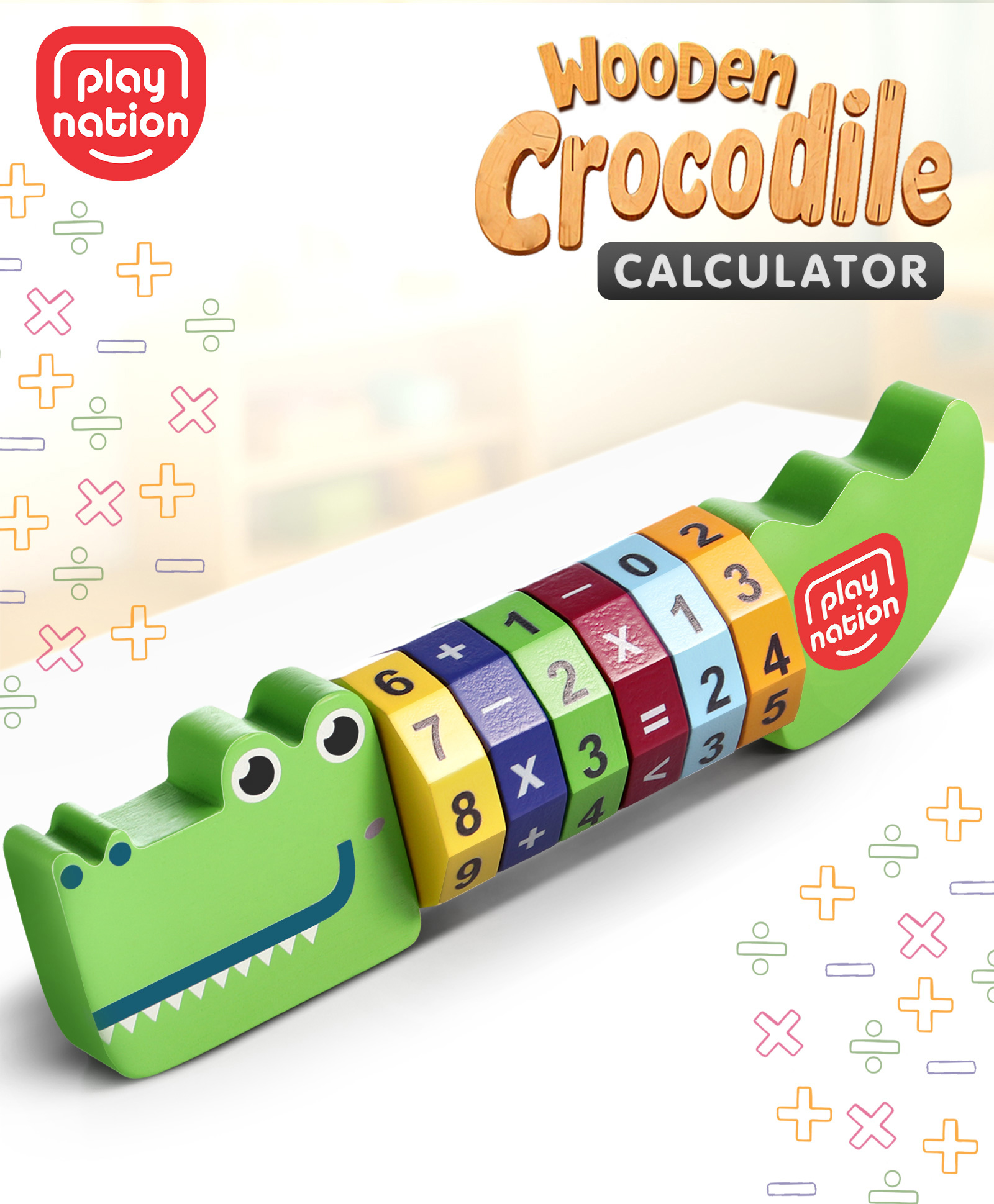 Play Nation Wooden Crocodile Calculator - Green-picture-10