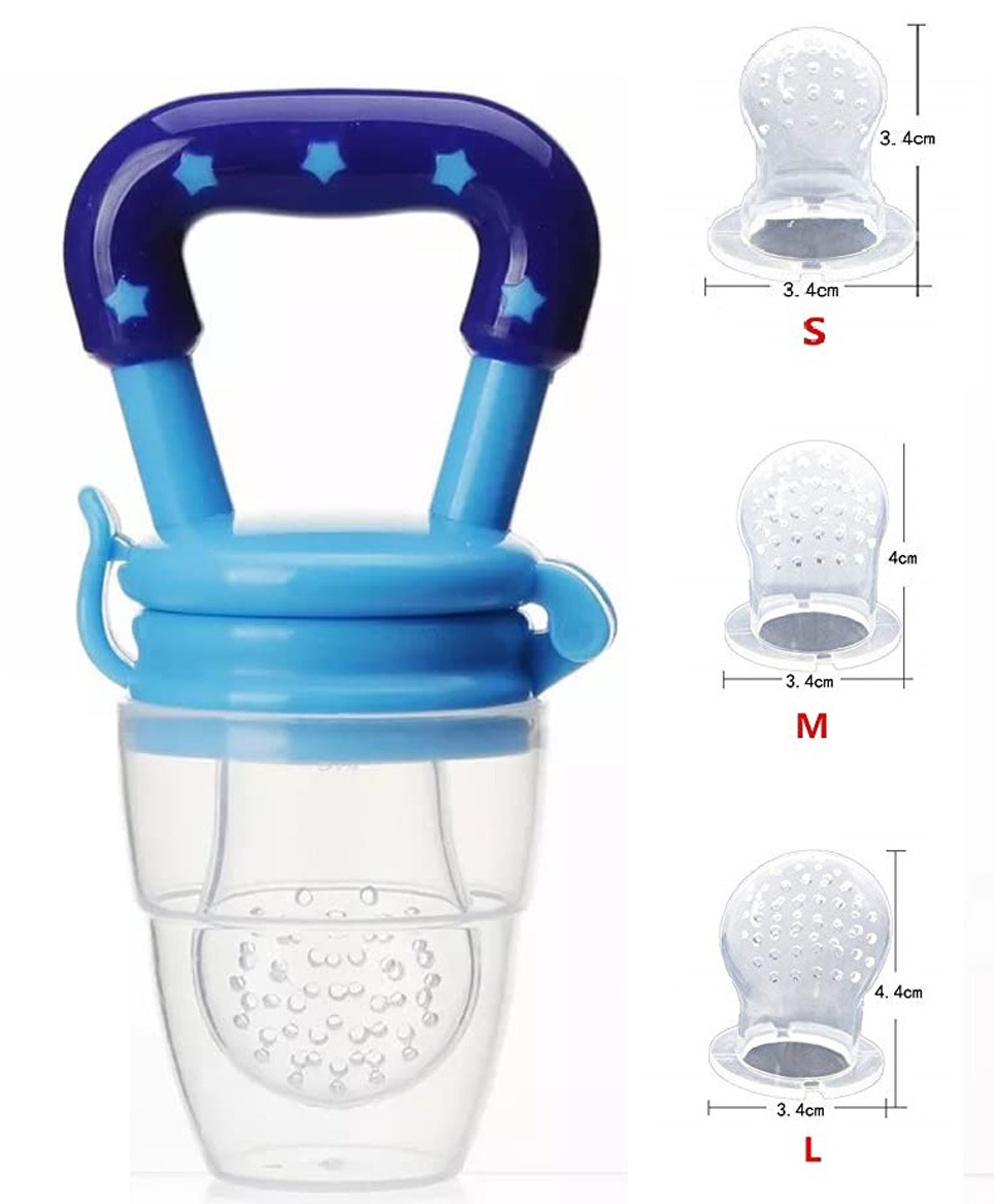 inpout BPA Free Fruit Feeder/Pacifier with 3 fruit Nipples(S,M,L Sizes)(Color may vary)-picture-18