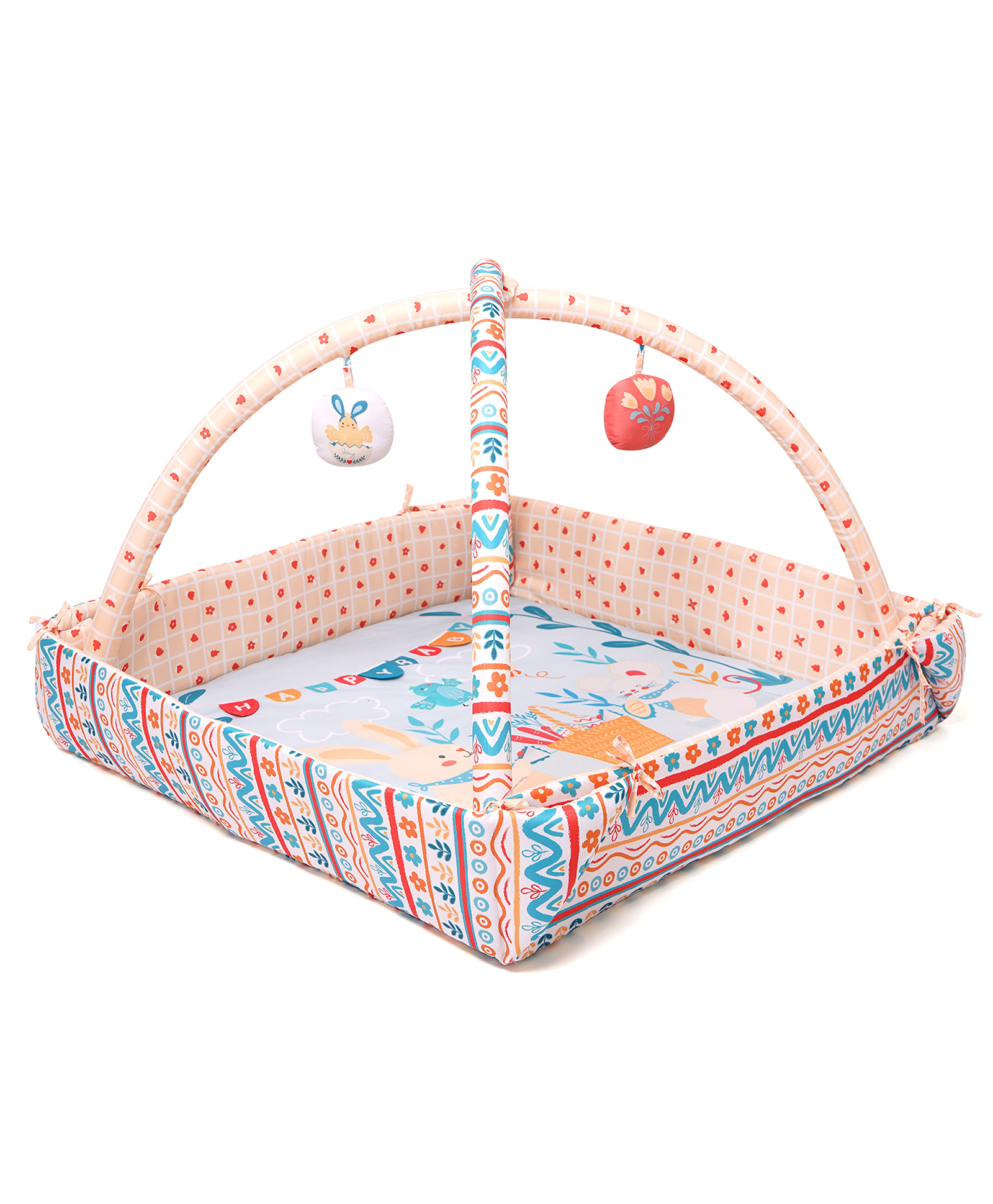 TIDY SLEEP Baby Play Gym | Activity play gym with 4 Detachable Toys,| Foldable - Happy Baby-picture-36