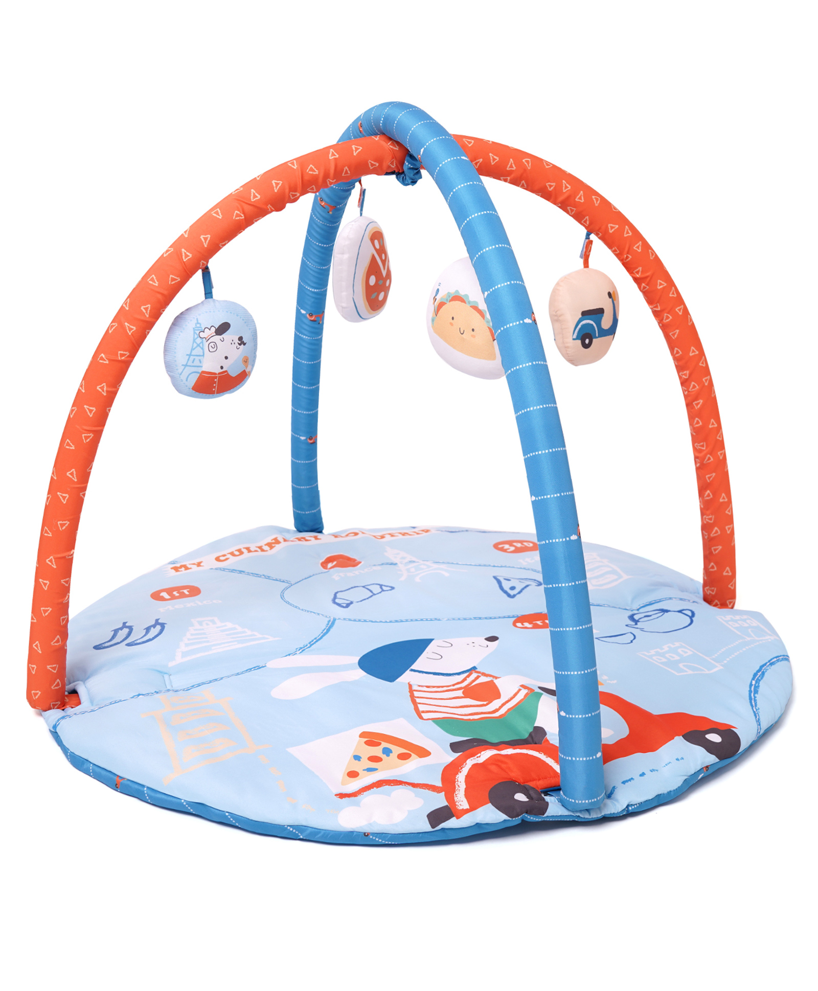 TIDY SLEEP Baby Play Mat | Activity play Mat with 4 Detachable Toys,| Foldable - Delicious Tour-picture-39