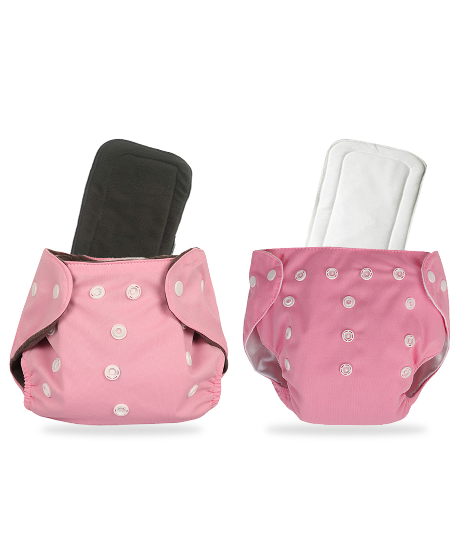 Chinmay Kids One Size Adjustable Baby Cloth Button Diaper - Washable/Reusable Nappies for Infants & Toddlers With Insert (8 X 8 inch)-image-44