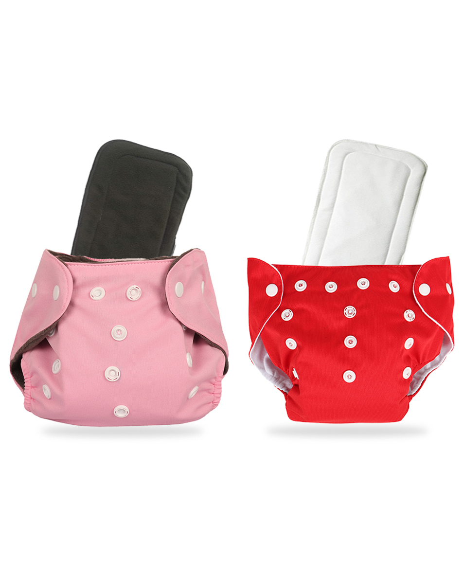 Chinmay Kids One Size Adjustable Baby Cloth Button Diaper - Washable/Reusable Nappies for Infants & Toddlers With Insert (8 X 8 inch)-image-43