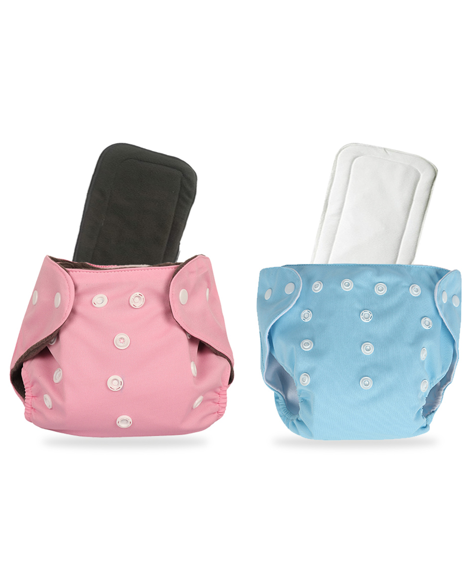 Chinmay Kids One Size Adjustable Baby Cloth Button Diaper - Washable/Reusable Nappies for Infants & Toddlers With Insert (8 X 8 inch)-image-42