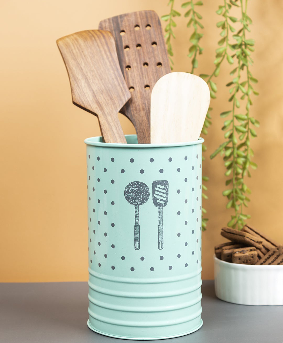 VONCASA Polka Dot Ladle Holders - Green-image-37