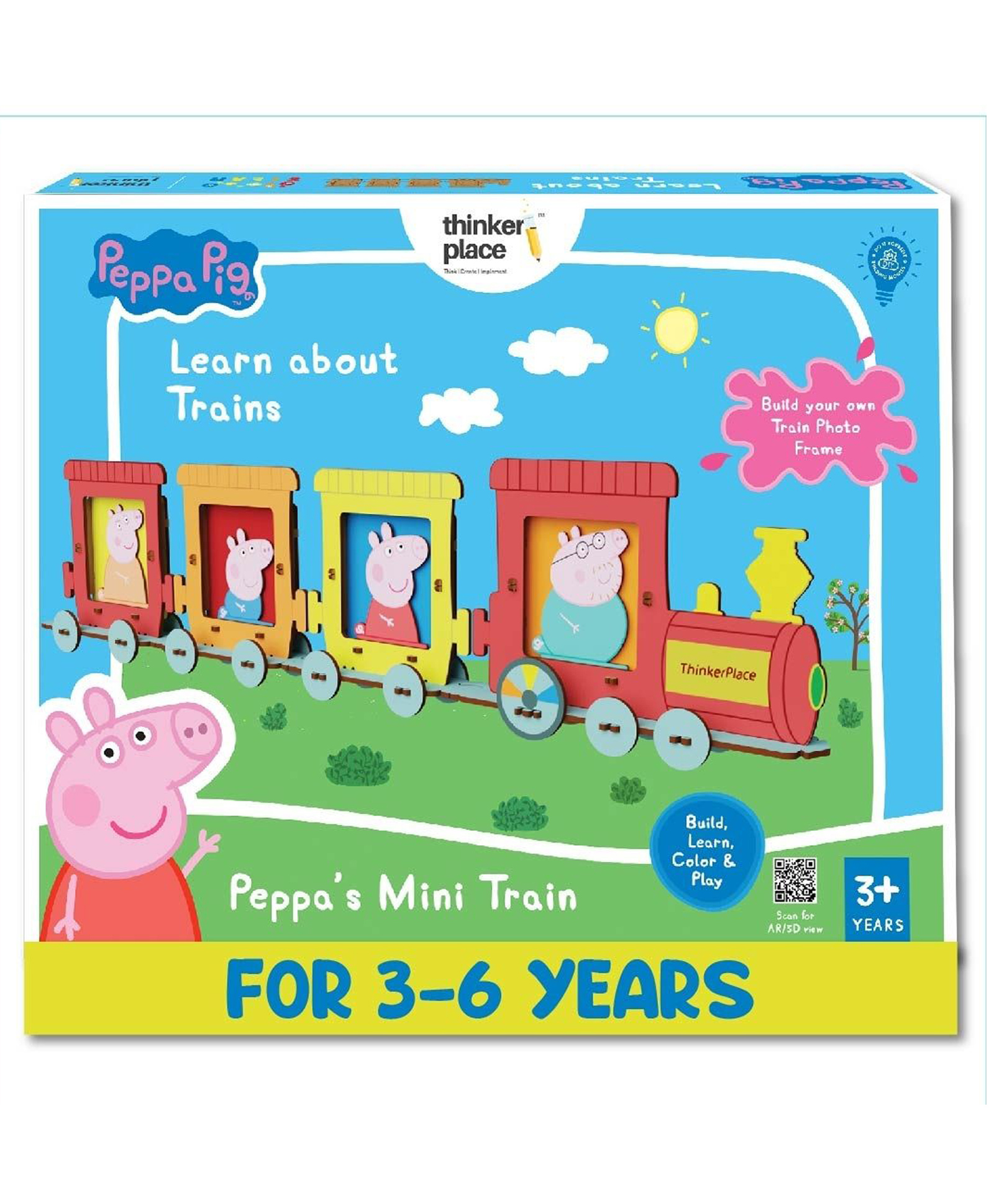 ThinkerPlace Peppa Pig DIY Mini Train Photo Frame Toy-image-4