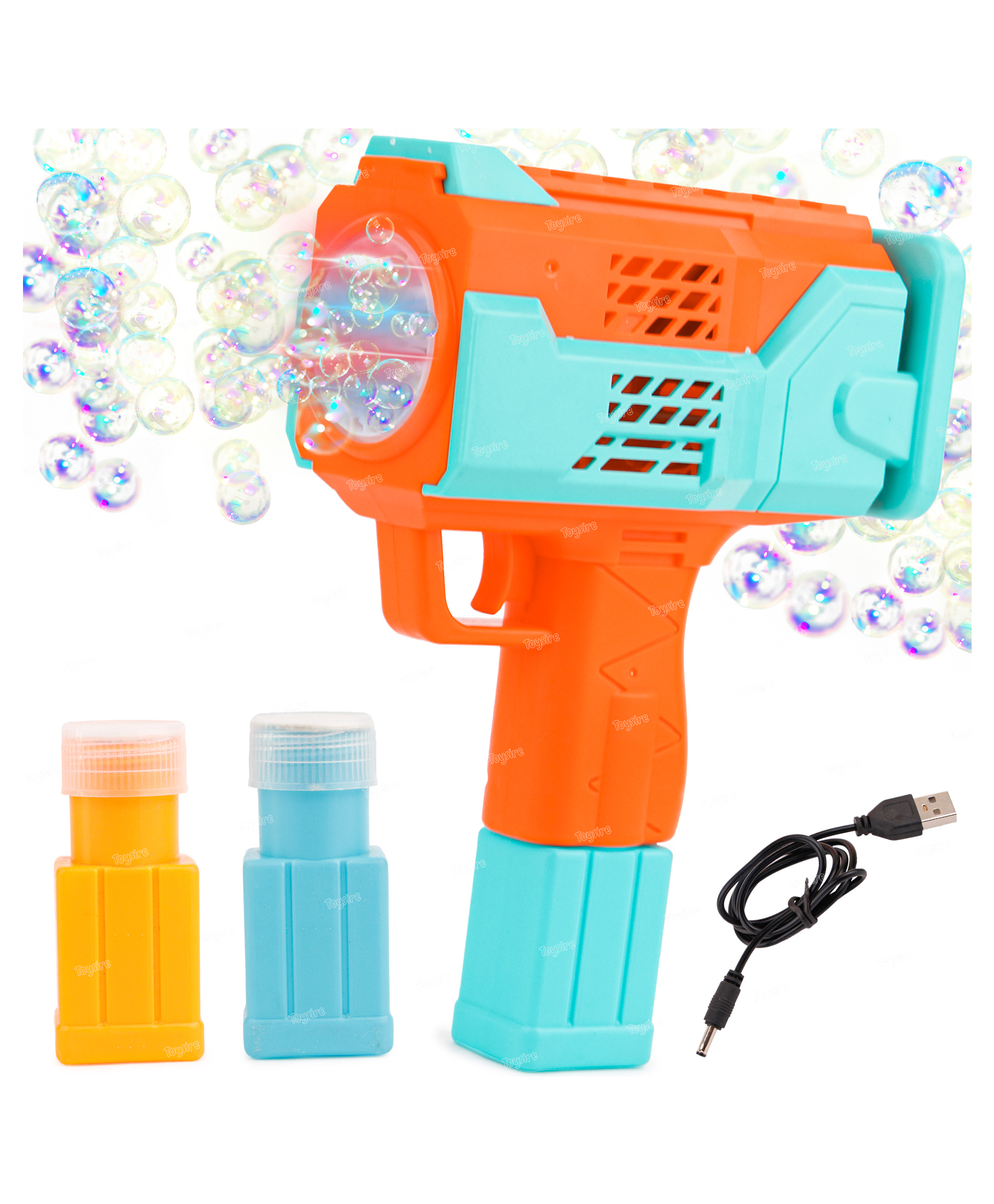 Fiddlerz Bubble Gun for Kids Leak Proof Rechargeable Bubble Machine Toy for Kids Automatic Bubble Blower with Light, Music | Best Gift for Your Kids