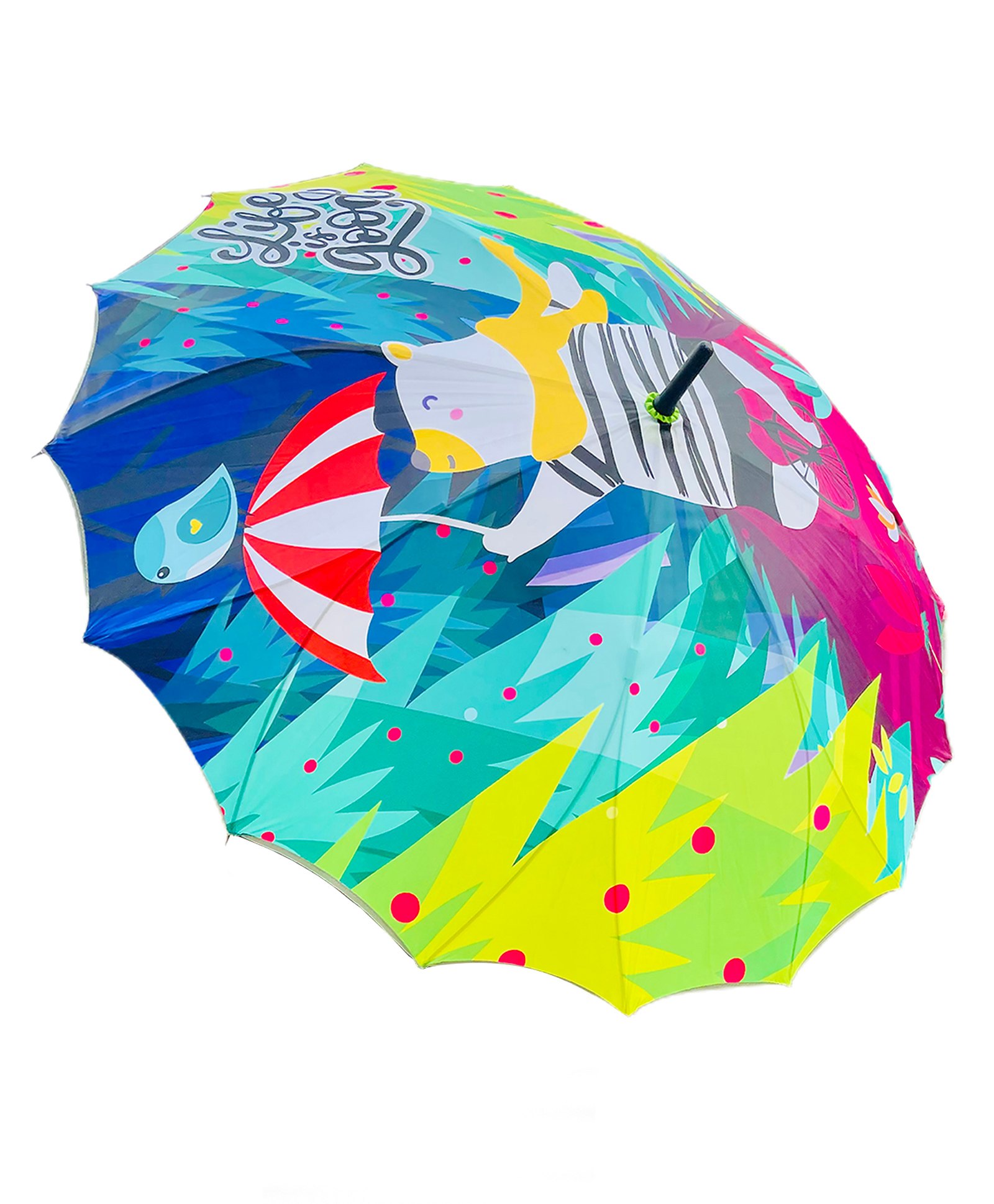 Little Surprise Box Bird & Bear Printed Kelly Jo Small Umbrella - Multi Colour-picture-12