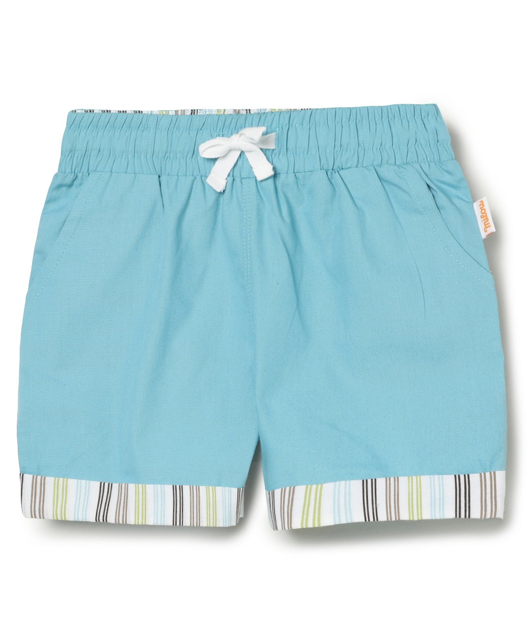 Milou Cotton Solid Folded Hem Design Shorts - Teal-picture-26