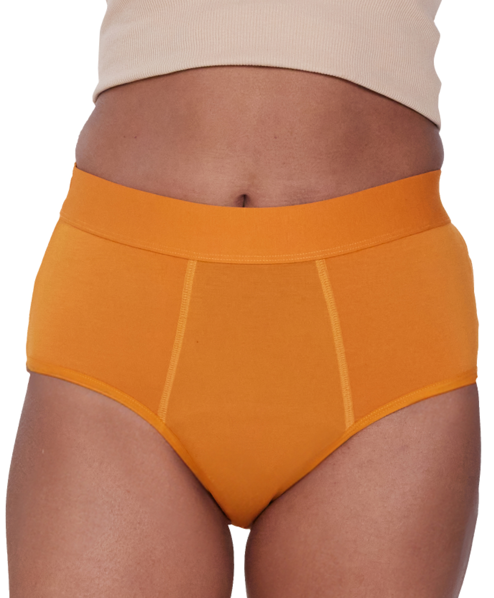 BeMe Hiphugger Solid Reusable Leak-Proof Women Period Panty - Tangerine-picture-23