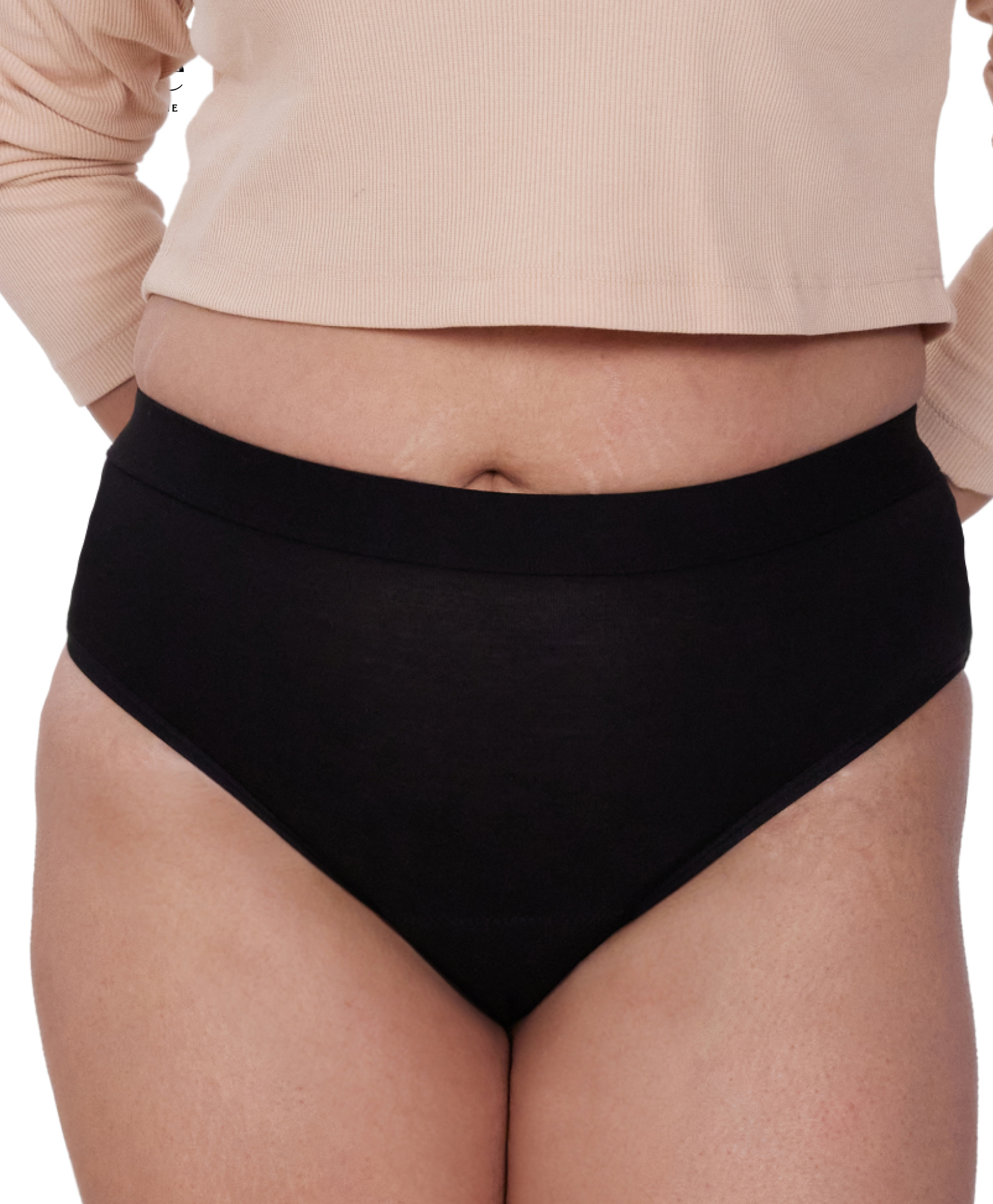 BeMe Mid Brief Solid Reusable Leak-Proof Period Panty For Women - Black-picture-26