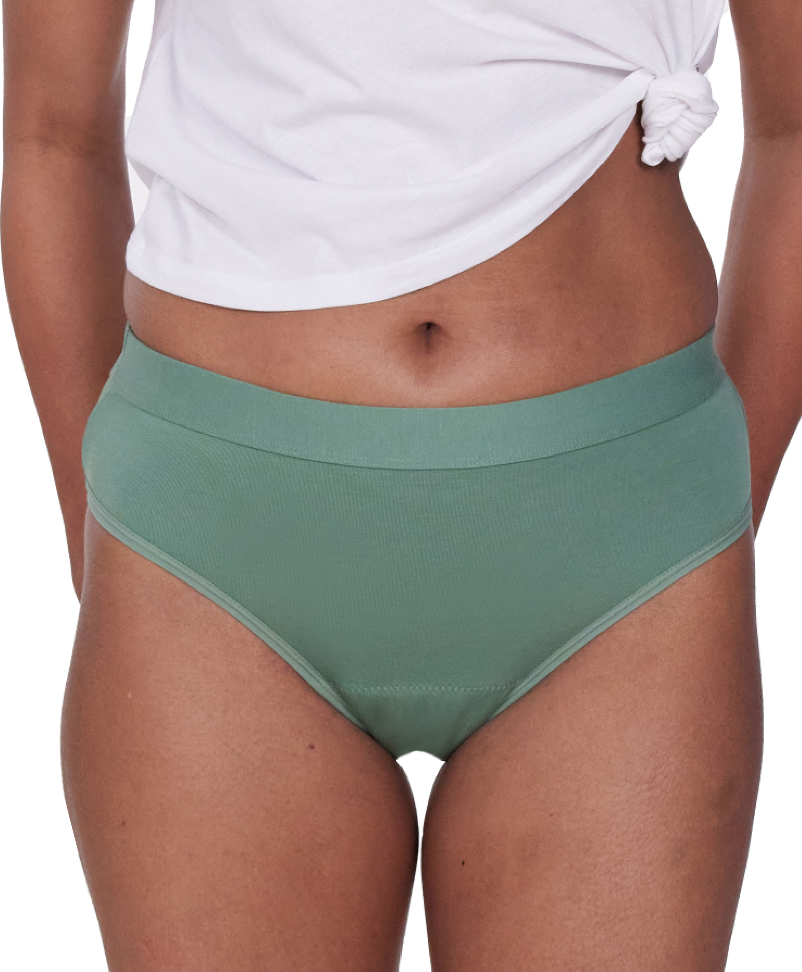 BeMe Mid Brief Solid Reusable Leak-Proof Period Panty For Women -Mint-picture-17