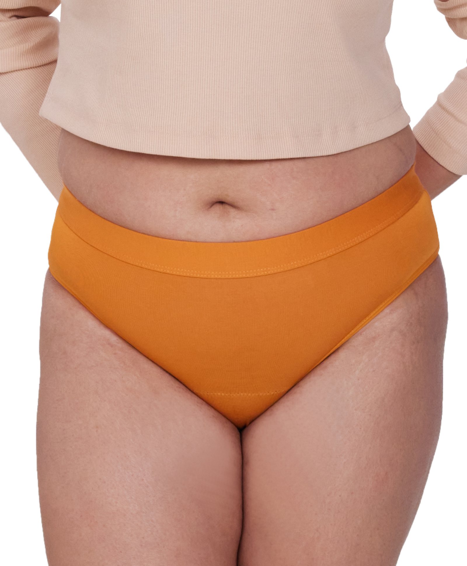 BeMe Mid Brief Solid Reusable Leak-Proof Women Period Panty - Tangerine-picture-26