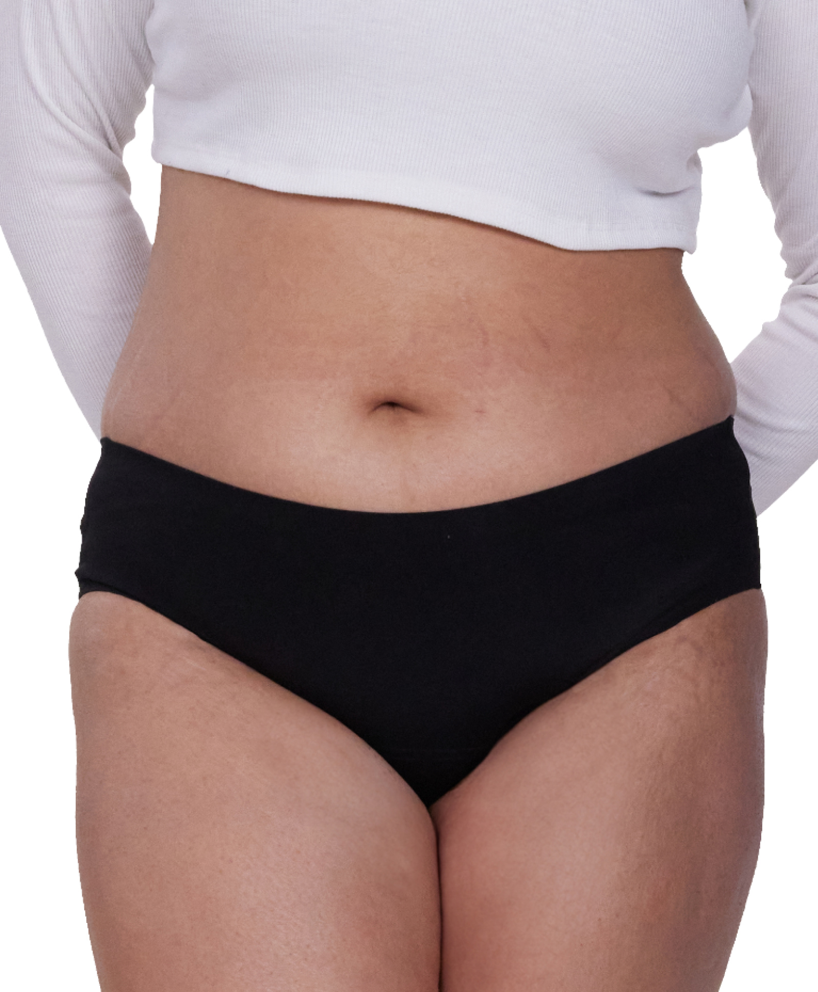 BeMe Seamless Solid Reusable Leak-Proof Period Panty For Women - Black-picture-21