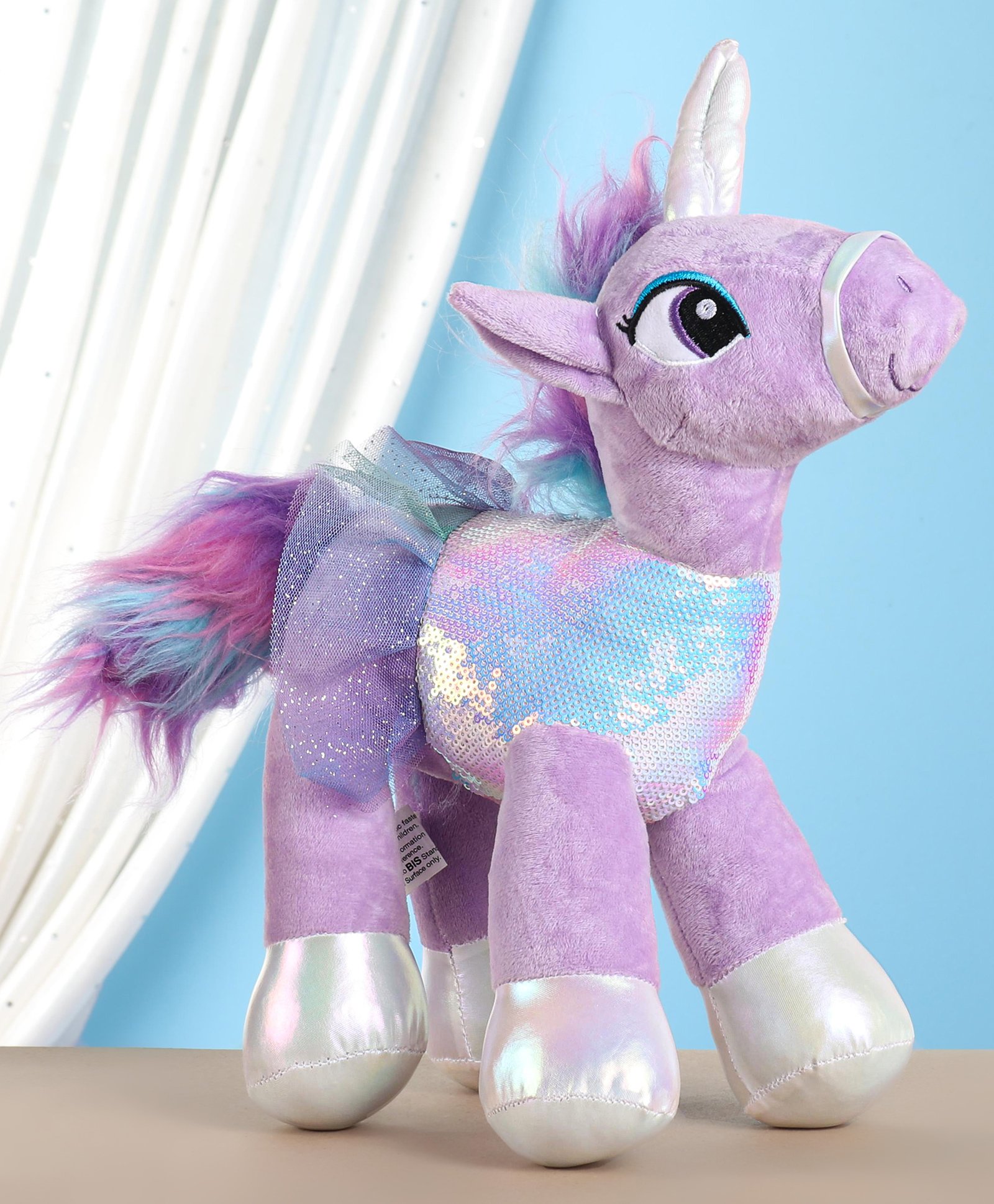 Furry Pals Premium & Super Soft  Adorable Unicorn Plush Toy Purple - Height 32 cm-image-36