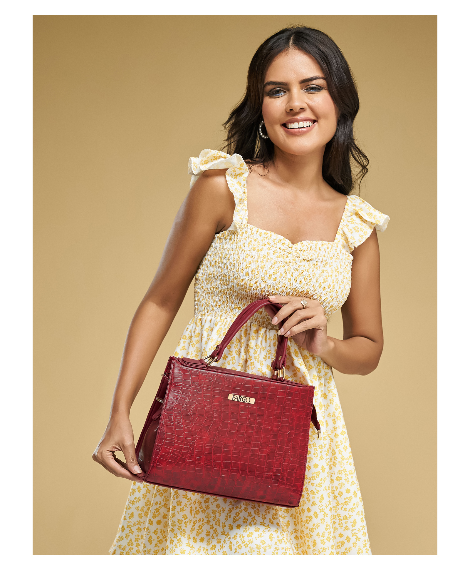 Fargo Women Maroon Hand-held Bag 5 L-image-35