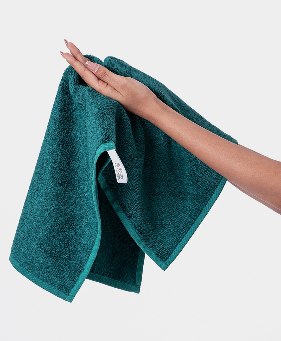Doctor Towels Pack of 2 Bamboo Terry Anti Bacterial Hand Towel - Dutch Teal-picture-20