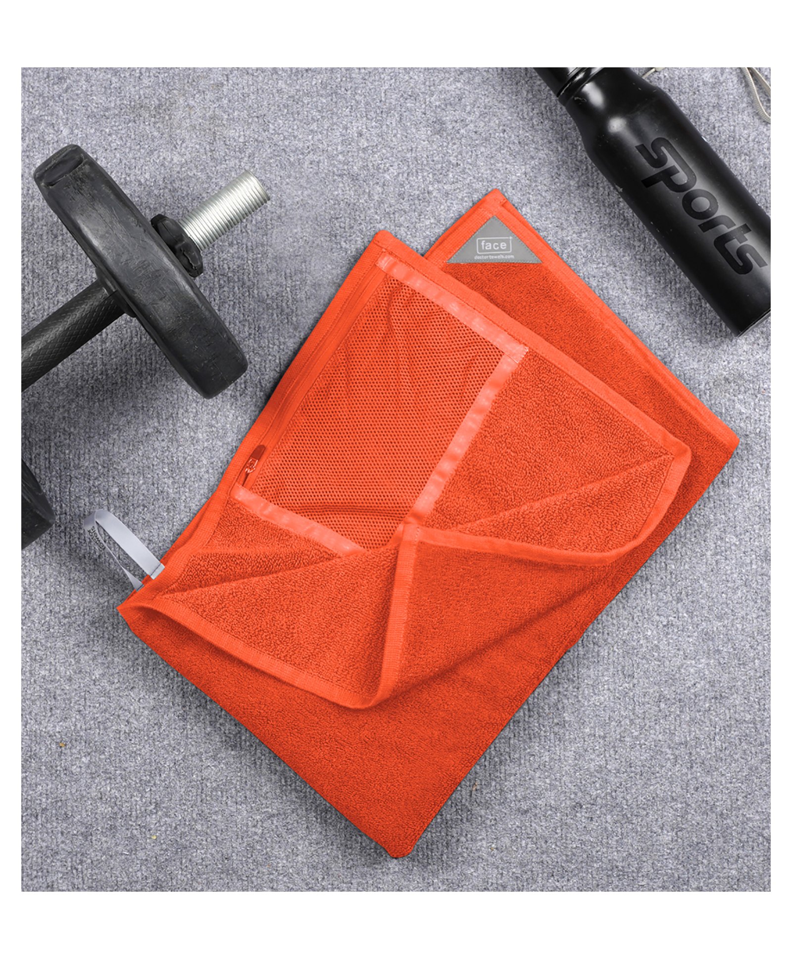 Doctor Towels Banana Cotton Workout Towel - Red Orange-picture-0