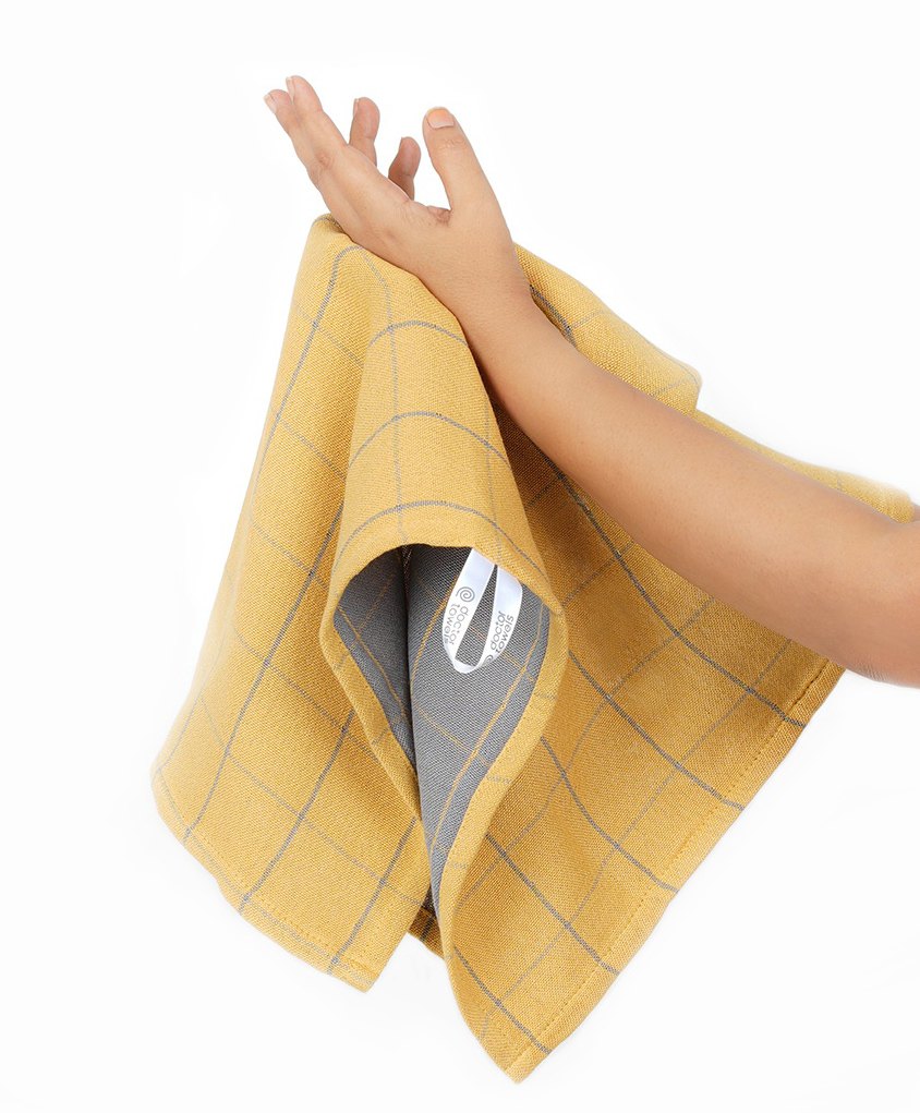 Doctor Towels Pack Of 2 Banana Double Cloth Hand Towels - Golden Ochre-picture-48