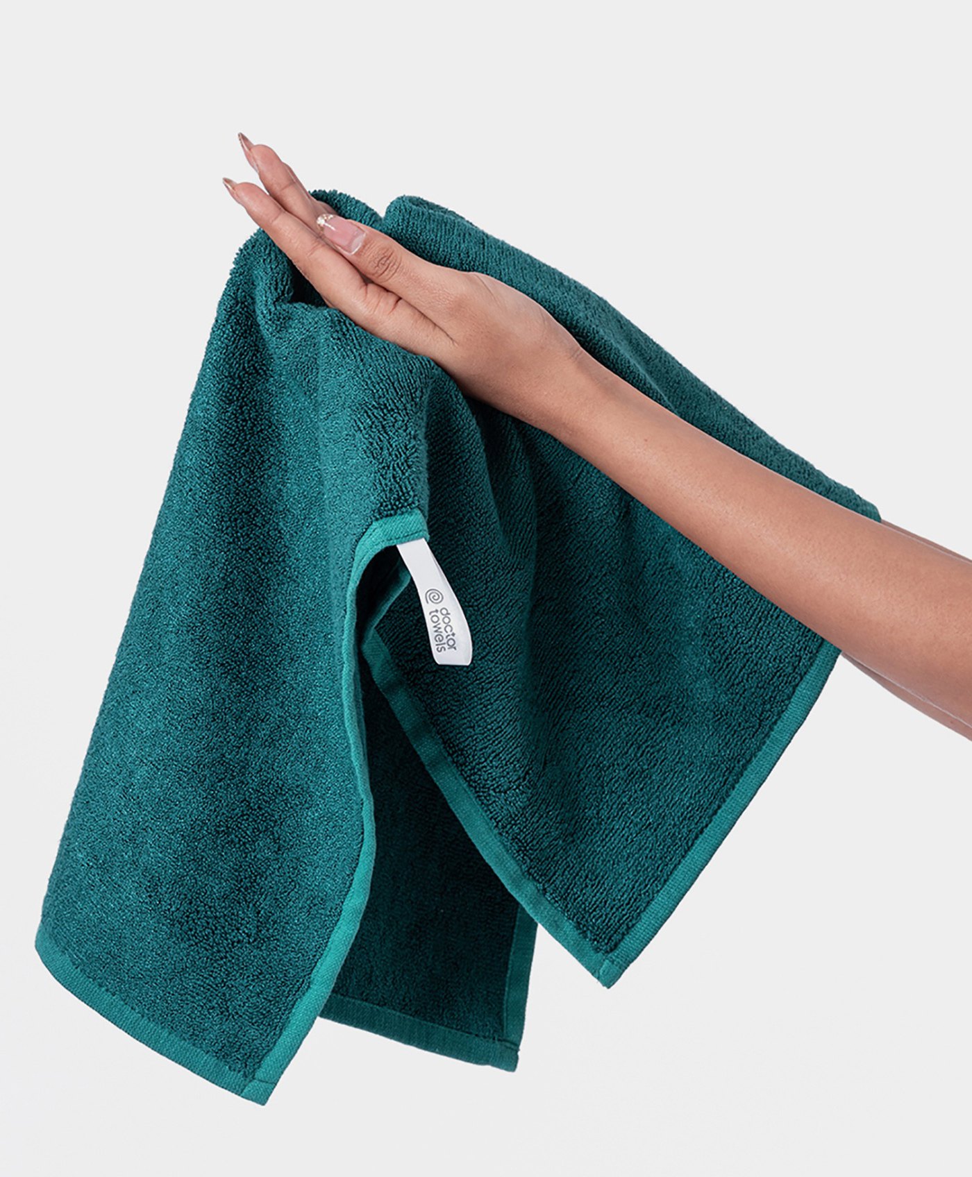 Doctor Towels Pack Of 2 Banana Terry Hand Towels - Dutch Teal-picture-0