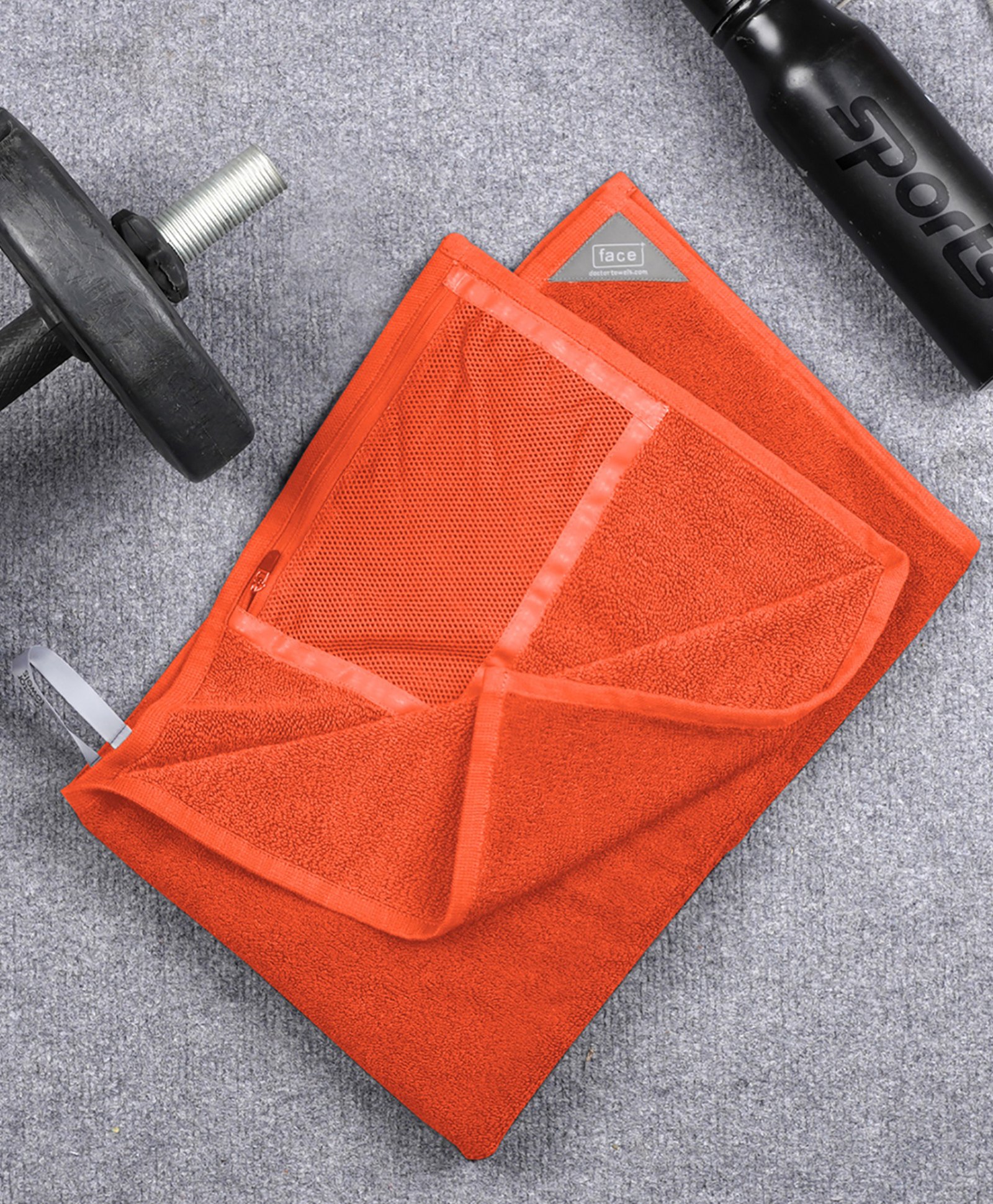 Doctor Towels Banana Cotton Workout Towel - Rustic Orange-picture-3